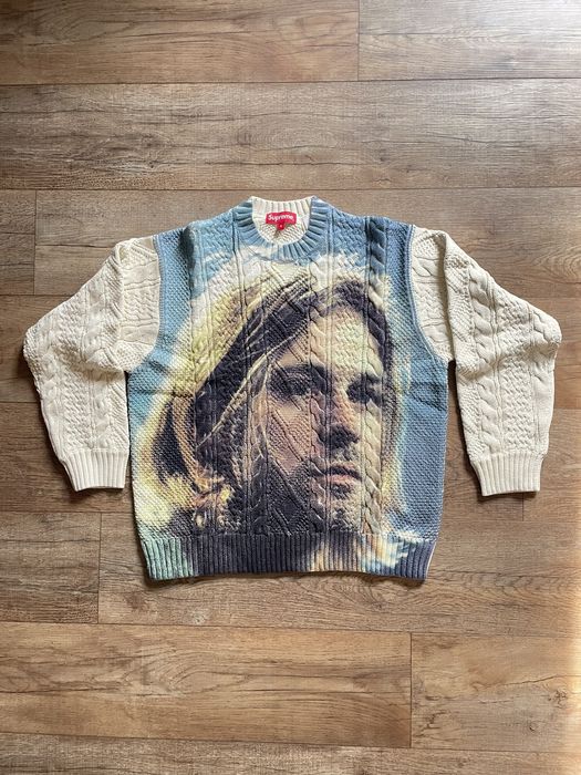 Supreme Supreme Kurt Cobain Sweater White Blue Size Small (SS23