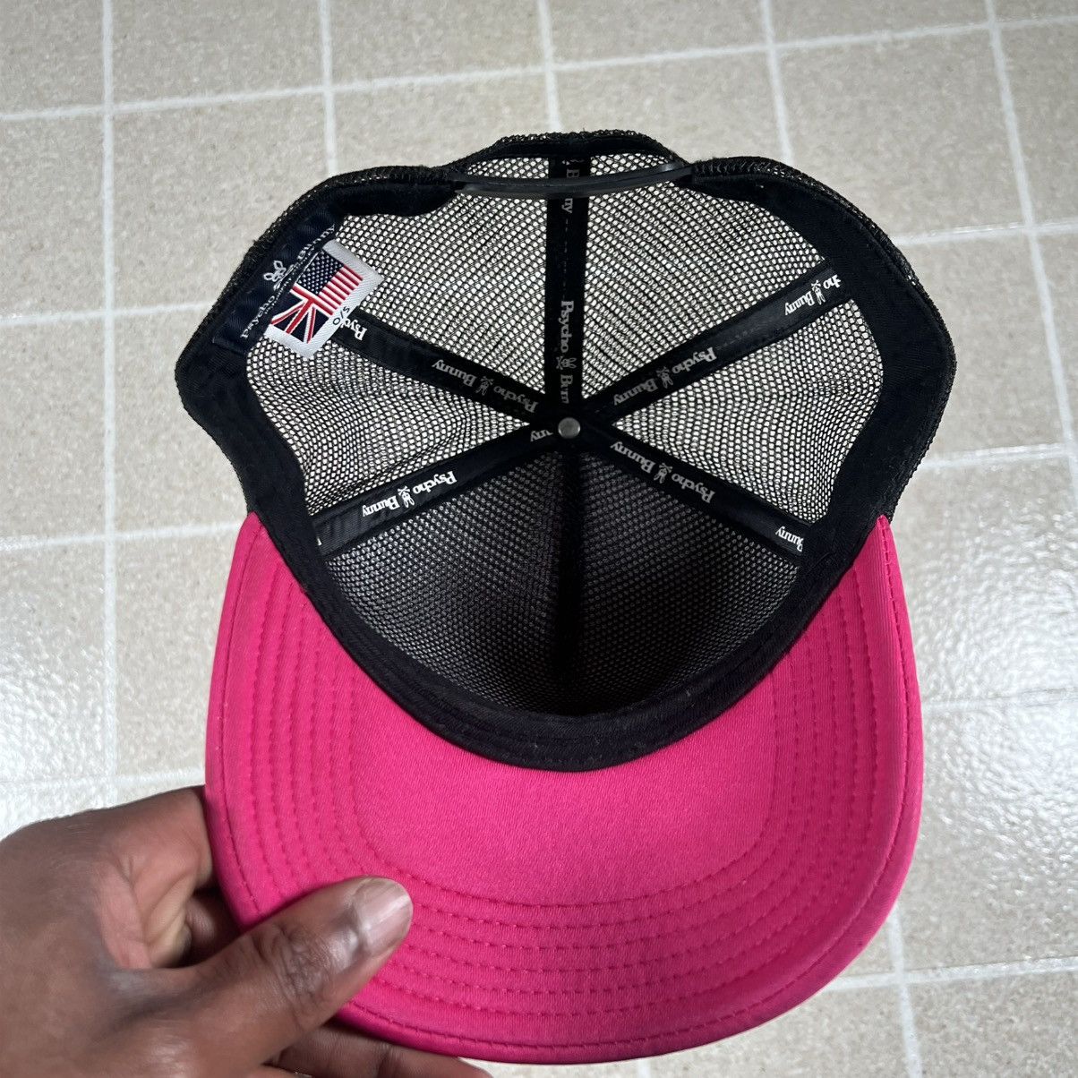 Other Psycho Bunny Hat Cap Trucker Pink Mesh Snapback Adjustable Size ONE SIZE - 4 Thumbnail
