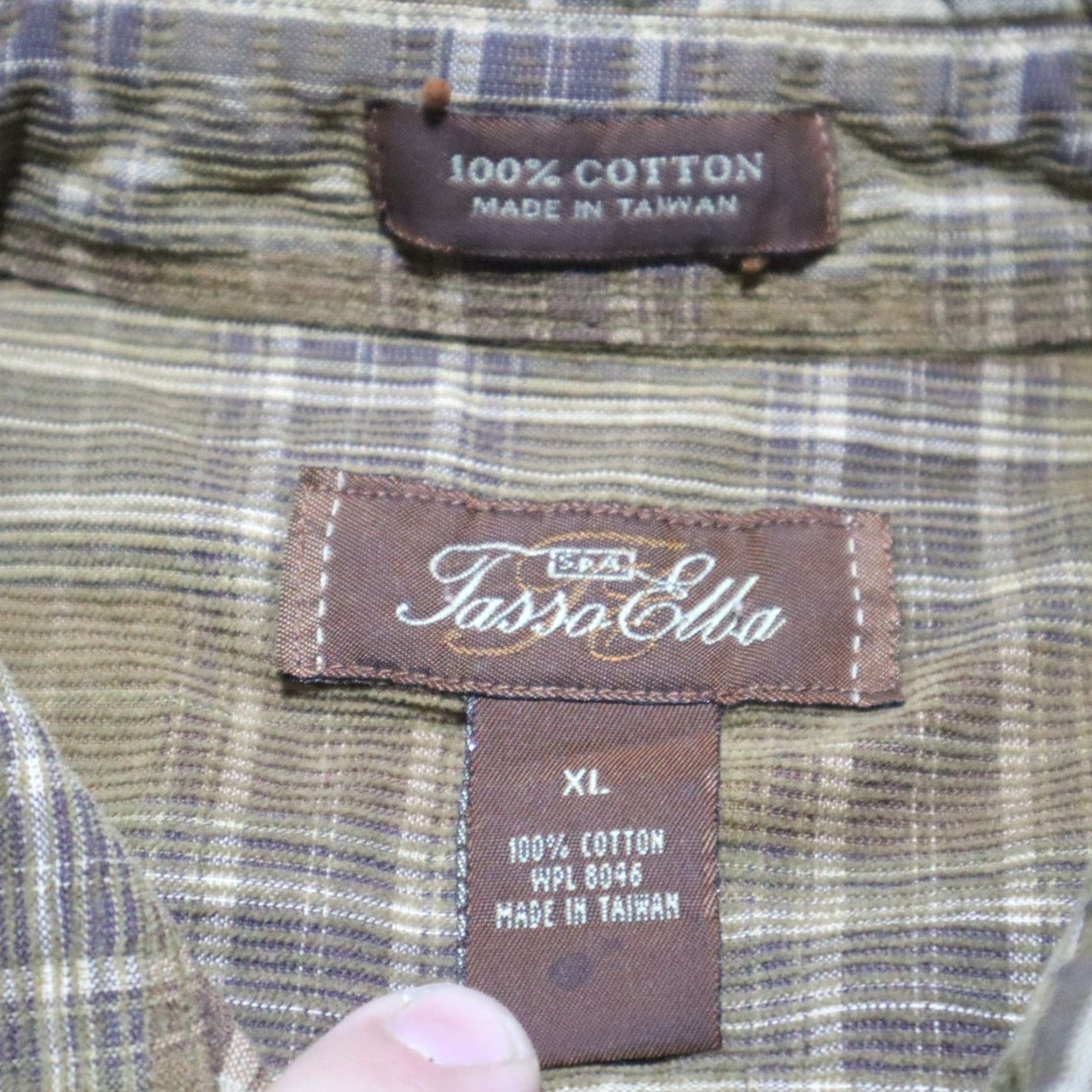 Vintage VINTAGE Fasso Ella Brown Plaid Button-Down Shirt Long Sleeve Adult XL Brown Men Shirt XL Brown Plaid Size US XL / EU 56 / 4 - 3 Thumbnail