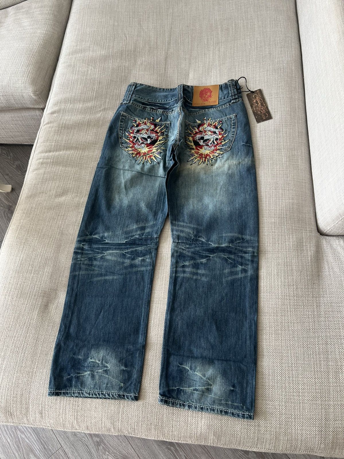 Ed Hardy Vintage 💥 Ed Hardy Jeans by Christian Audigier Denim Pants Size US 36 / EU 52 - 2 Thumbnail