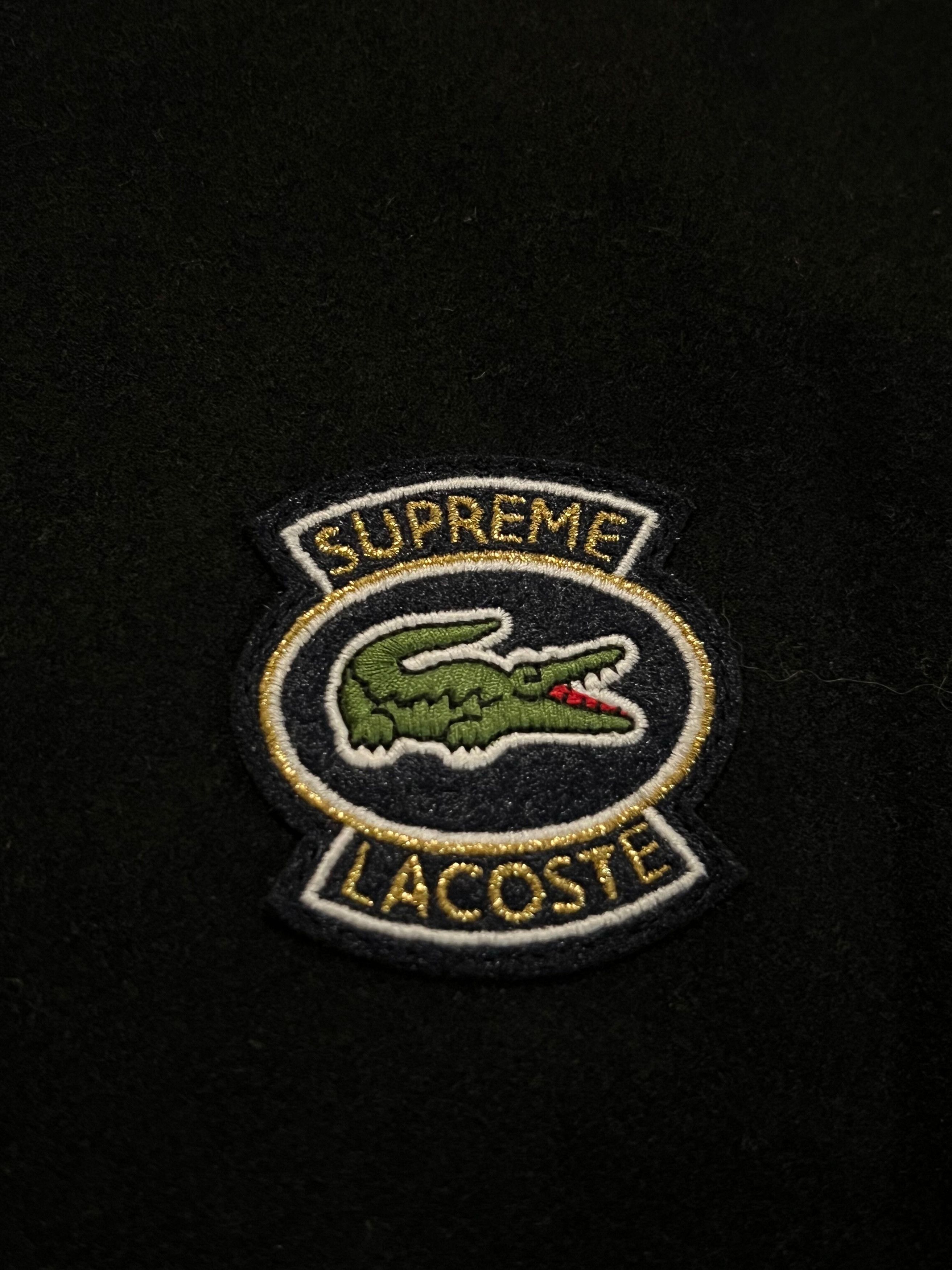 Lacoste × Supreme Supreme LACOSTE Wool Varsity Jacket Large Black Size US L / EU 52-54 / 3 - 3 Thumbnail