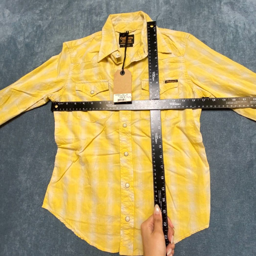 Vintage VINTAGE Civilianaire Sports Shirt Mens XS Yellow Plaid Snap Button Up Round Hem Size US XS / EU 42 / 0 - 4 Thumbnail