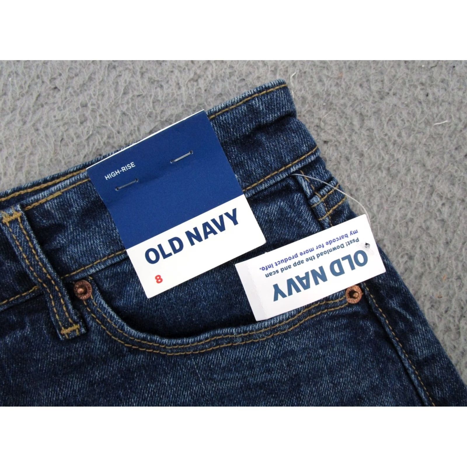 Old Navy Old Navy High Rise Secret Pocket Blue Denim Stretch Skirt Women's Size 8 NEW Size 30" / US 8 / IT 44 - 2 Thumbnail