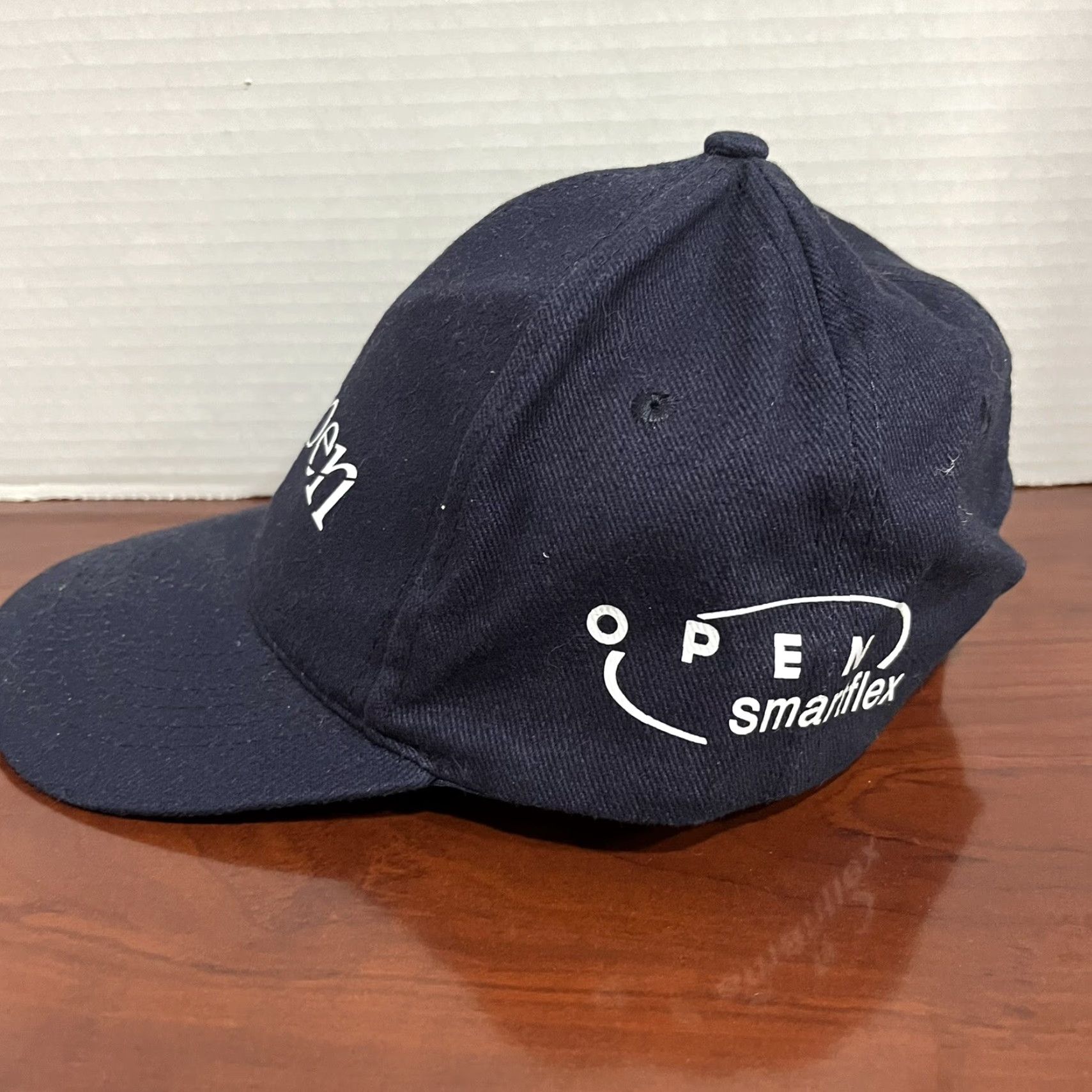 Vintage US Open Tennis Hat Cap Strap Back Navy Blue Adjustable Mens Cotton Smartflex Baseball Cap Sports 90s Mens Cap Size ONE SIZE - 3 Thumbnail