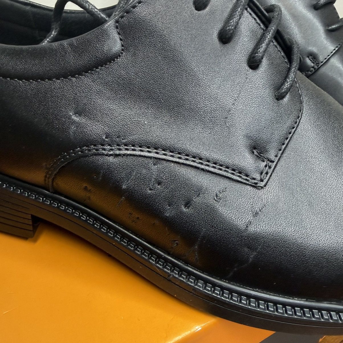 Other Robert David Men's Black Cap-Toe Derby Oxfords Size US 10.5 / IT 40.5 - 4 Thumbnail