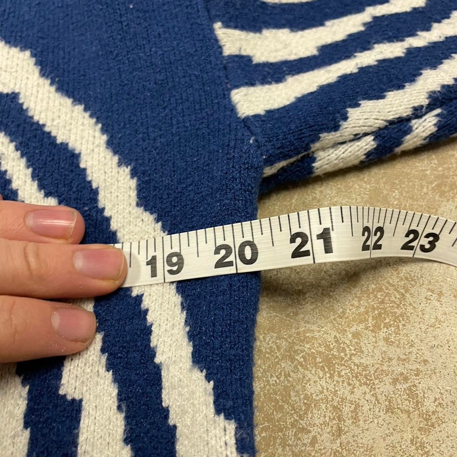David Eden Aelfric Eden blue and white wave knit sweater Size Medium Size M / US 6-8 / IT 42-44 - 3 Thumbnail