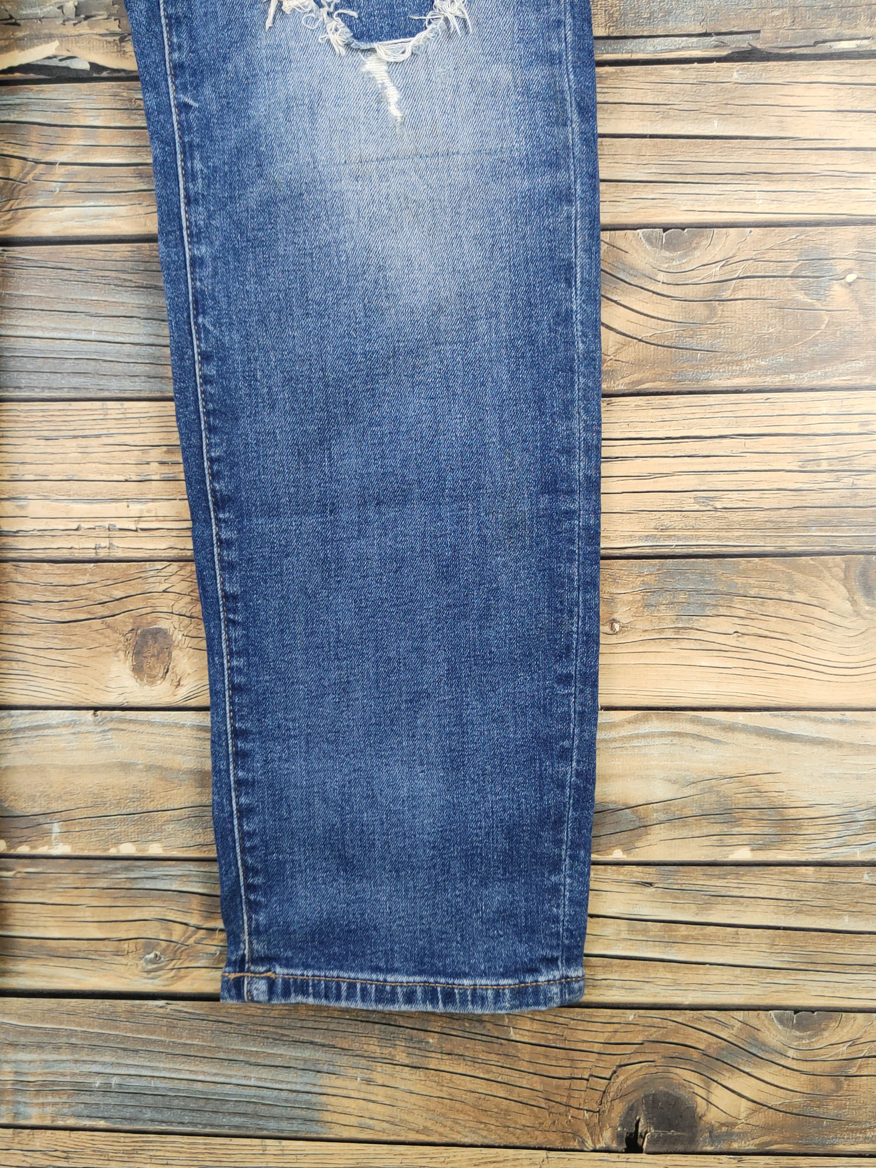 Japanese Brand Uniqlo japan Blue Distressed Ripped Jeans #W1406 Size US 32 / EU 48 - 6 Thumbnail