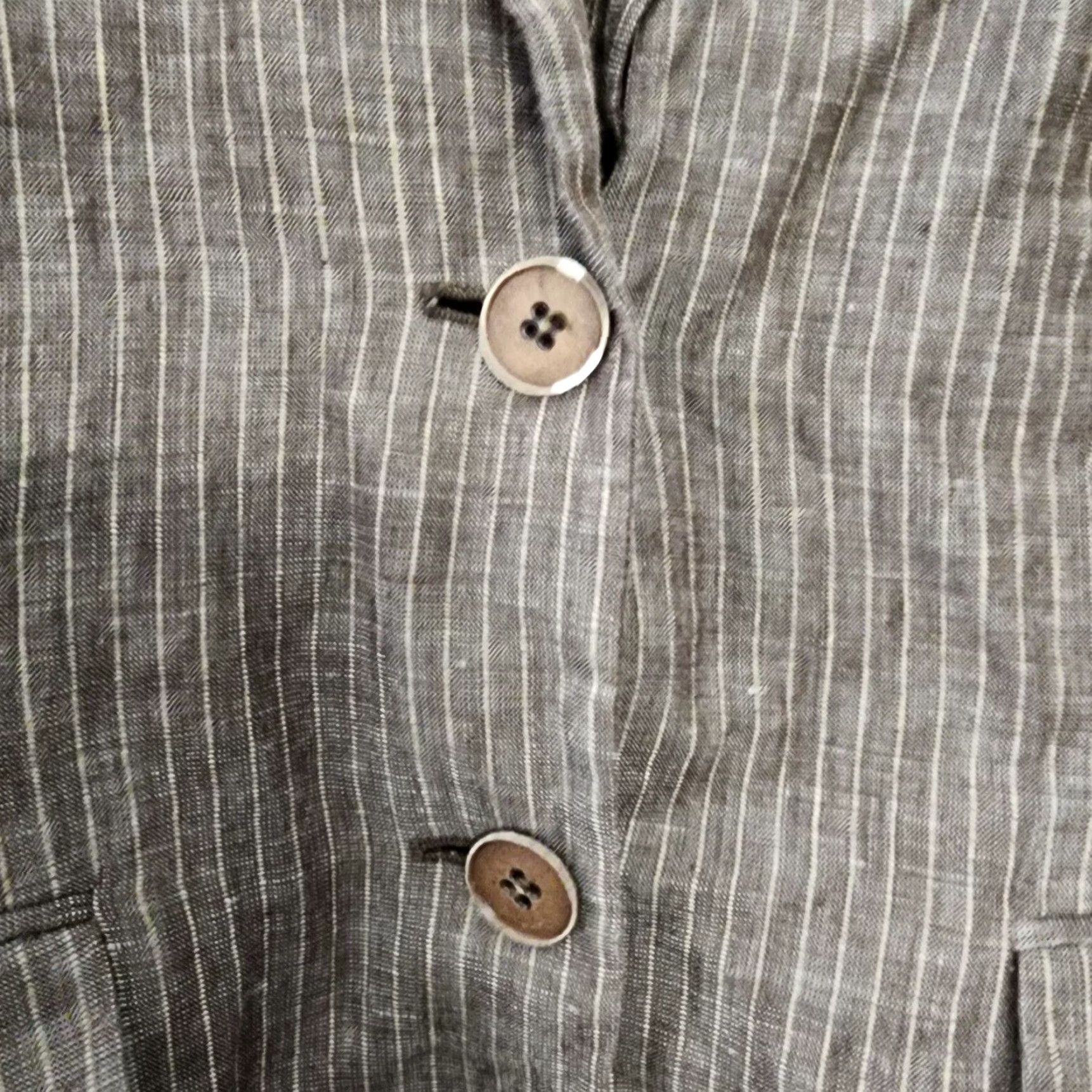 Vintage VINTAGE Boss Hugo Boss Blazer Jacket Linen Blend Lined Brown Stripe Womens US 2 2 Button 3 Buttons Work Size XS / US 0-2 / IT 36-38 - 5 Thumbnail