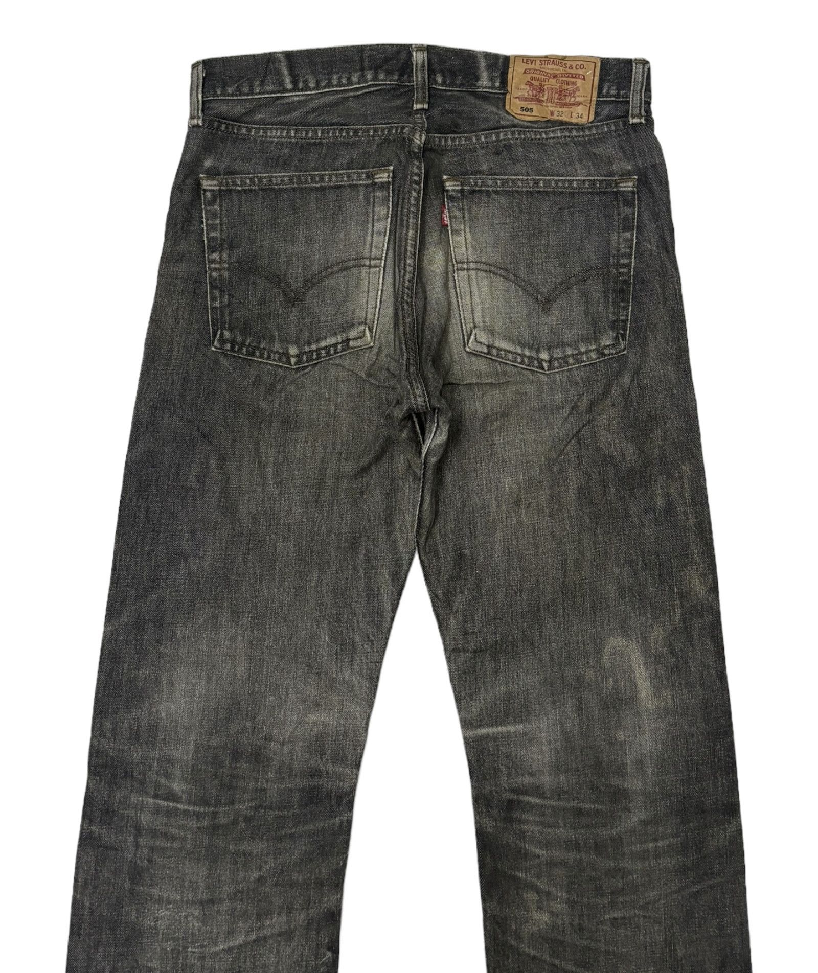 Levi's 🔥LEVIS 505 BLACK THRASH RIPS DENIM JEANS UNDERCOVER STYLE Size US 32 / EU 48 - 6 Thumbnail