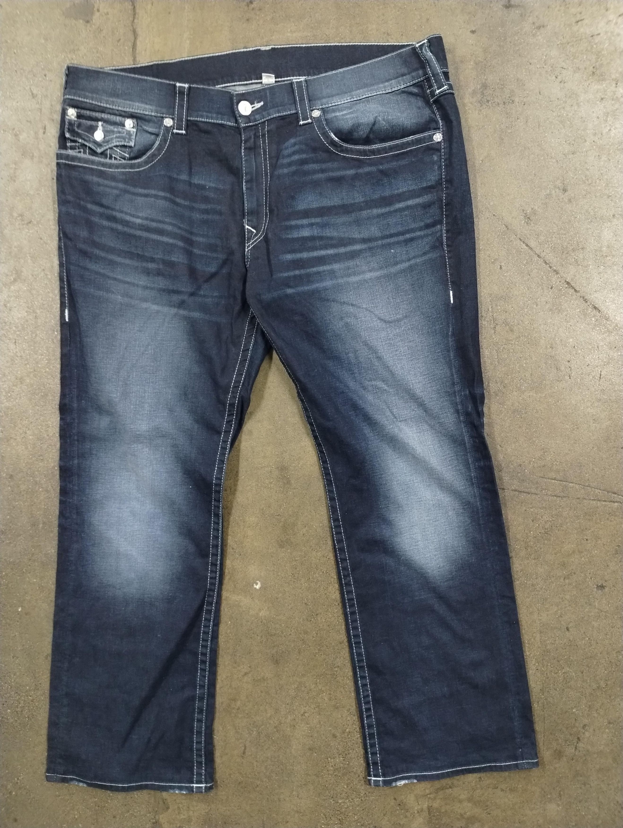 Vitnage Y2K True Religion Faded Jeans 44x30