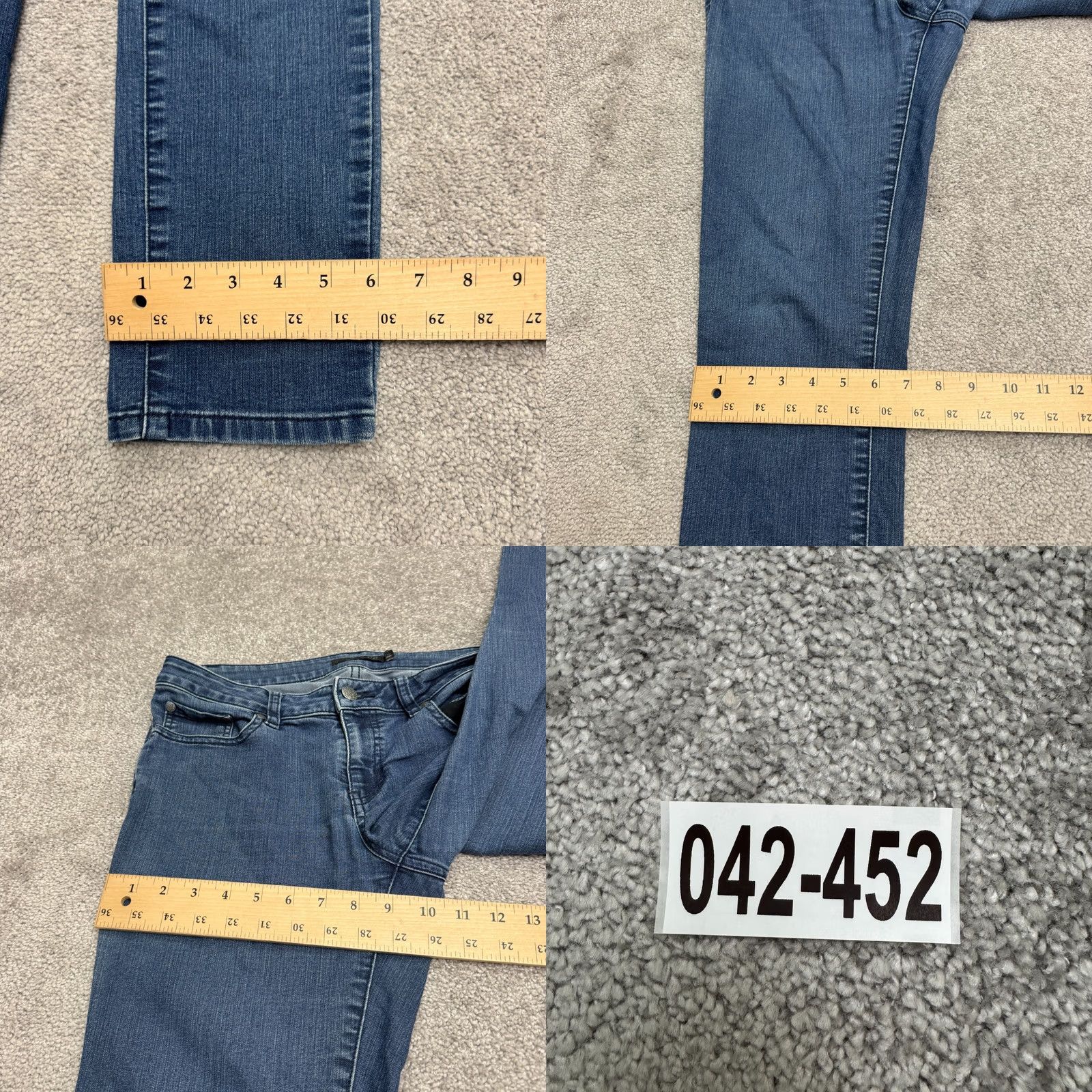 Prana Prana Kayla Mid Rise Skinny Jeans Womens 4/27 Blue Denim Stretch Casual Size 27" / US 4 / IT 40 - 9 Thumbnail