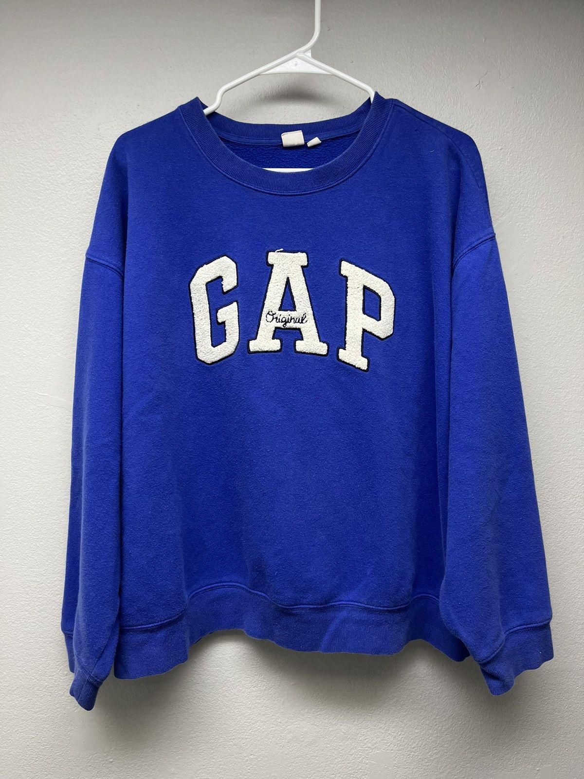 Gap Vintage Gap Original Patch Logo Blue Crewneck Sweater Size XL / US 12-14 / IT 48-50 - 2 Thumbnail