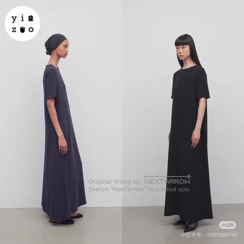 The Row The Row Black Short Sleeve Dress Size S / US 4 / IT 40 - 2 Thumbnail