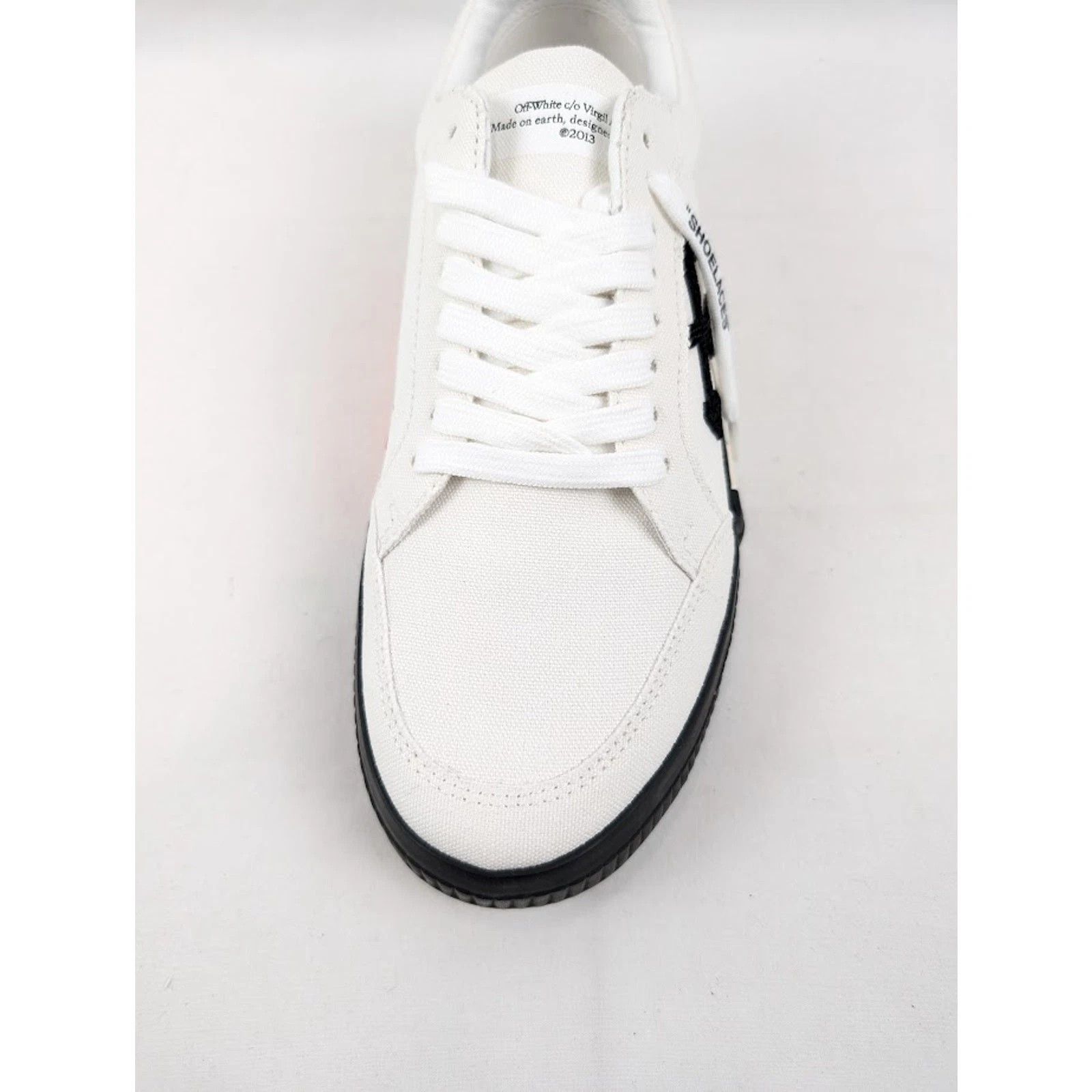 Off-White o1rshd1 Low-Top Sneakers Vulcanized Canvas in White/Black Size US 12 / EU 45 - 5 Thumbnail