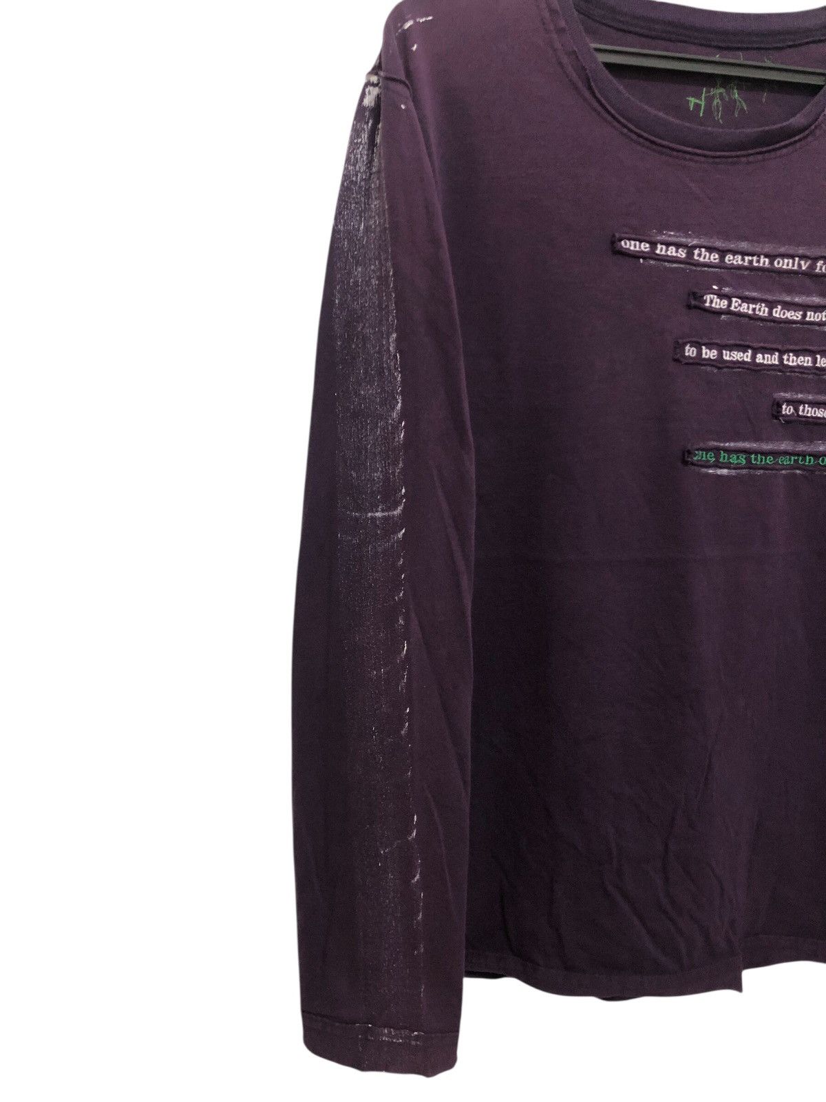 Adolfo Dominguez GRUNGE PATCH POEM TEE PAINT ROLL ROUGH EDGE DISTRESSED STYLE Size US L / EU 52-54 / 3 - 9 Thumbnail