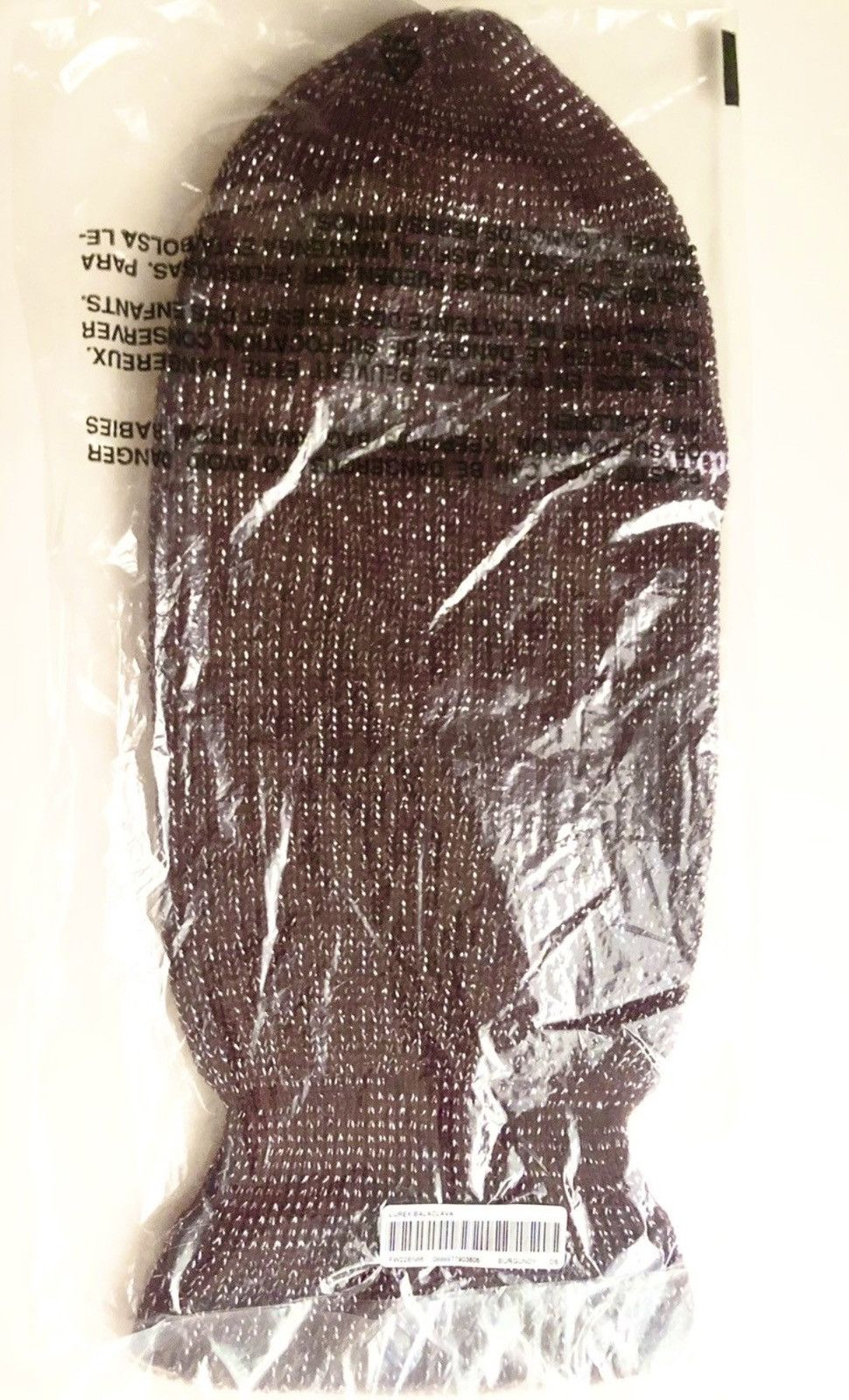 Supreme Supreme Lurex Balaclava BURGUNDY Size ONE SIZE - 2 Thumbnail