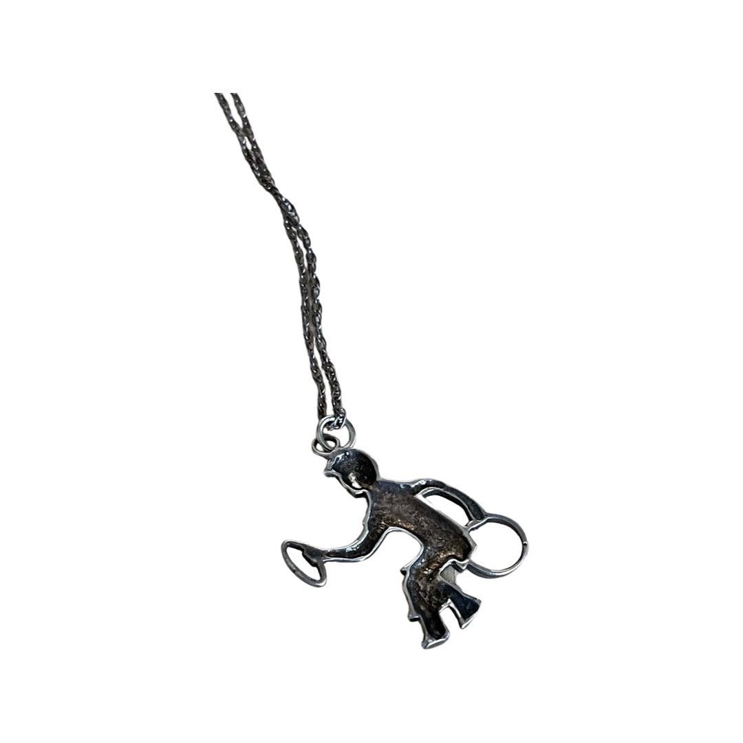 Vintage Vintage Sterling Silver Native American Hoop Dancer Pendant Size ONE SIZE - 2 Thumbnail