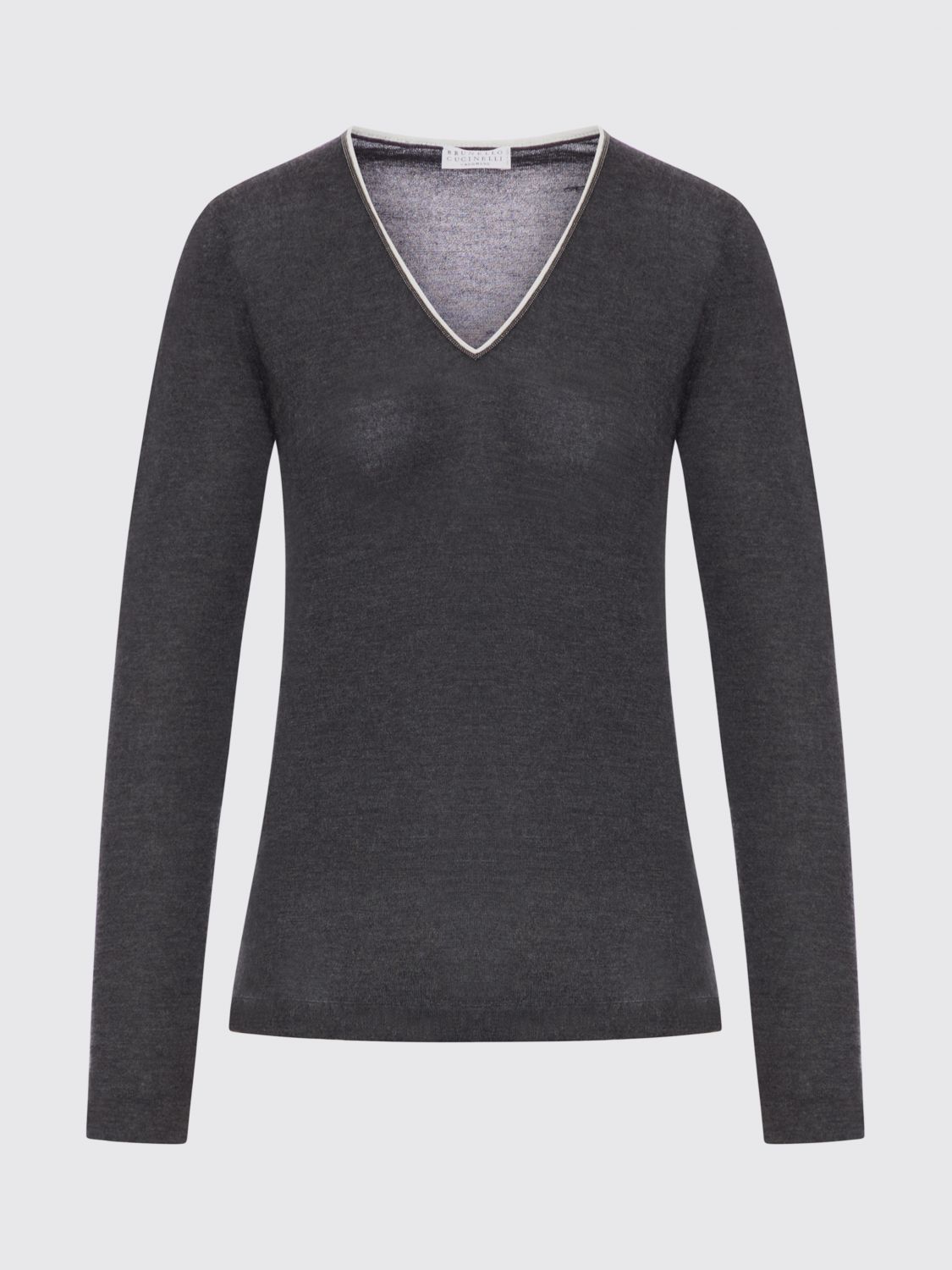 Brunello Cucinelli Brunello Cucinelli Sweater Woman Grey Size S / US 4 / IT 40 - 1 Thumbnail