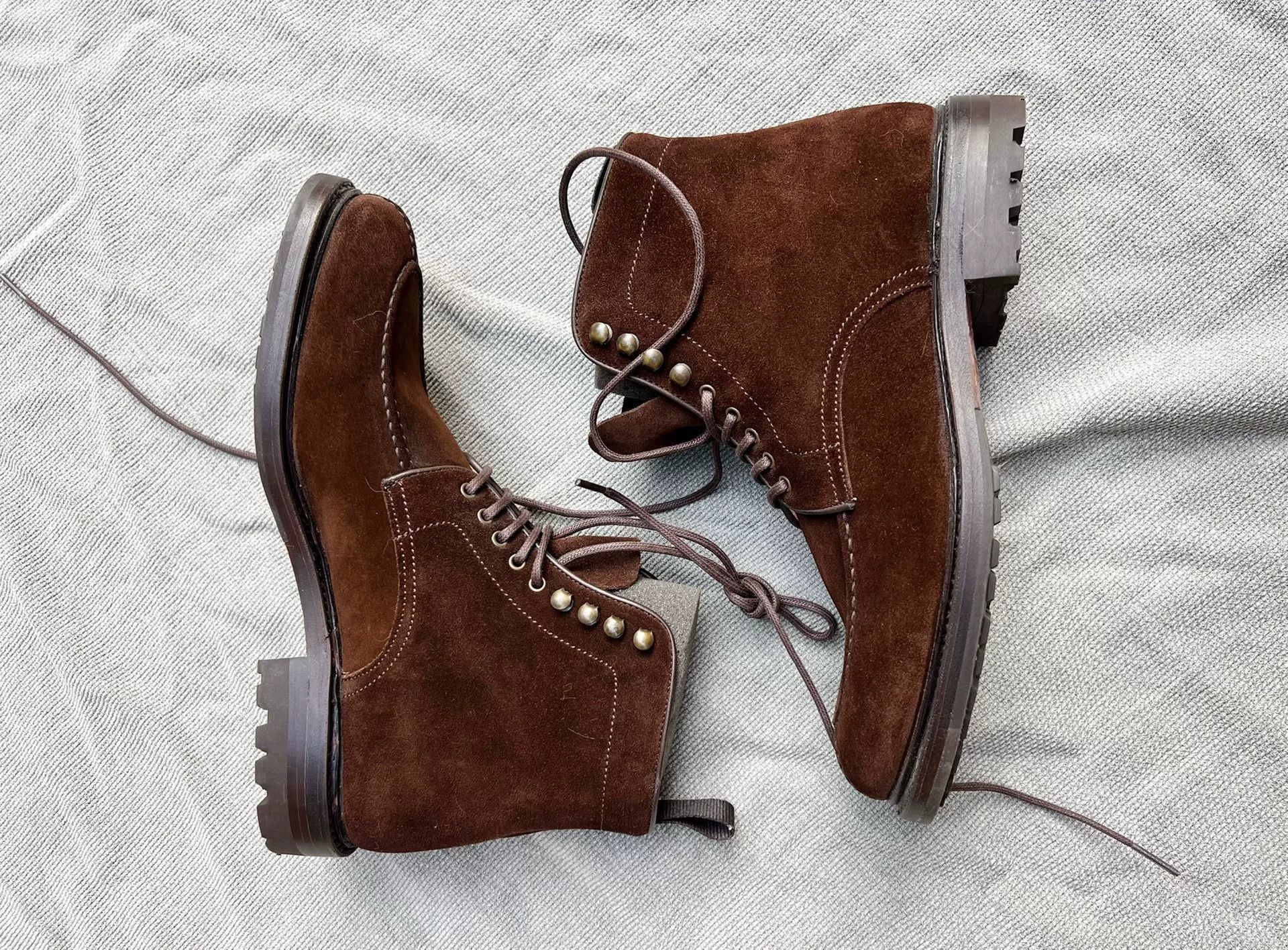 Berwick 1707 Berwick1707 Handmade Spanish Suede Tanker Boots Size US 6 / EU 39 - 1 Thumbnail