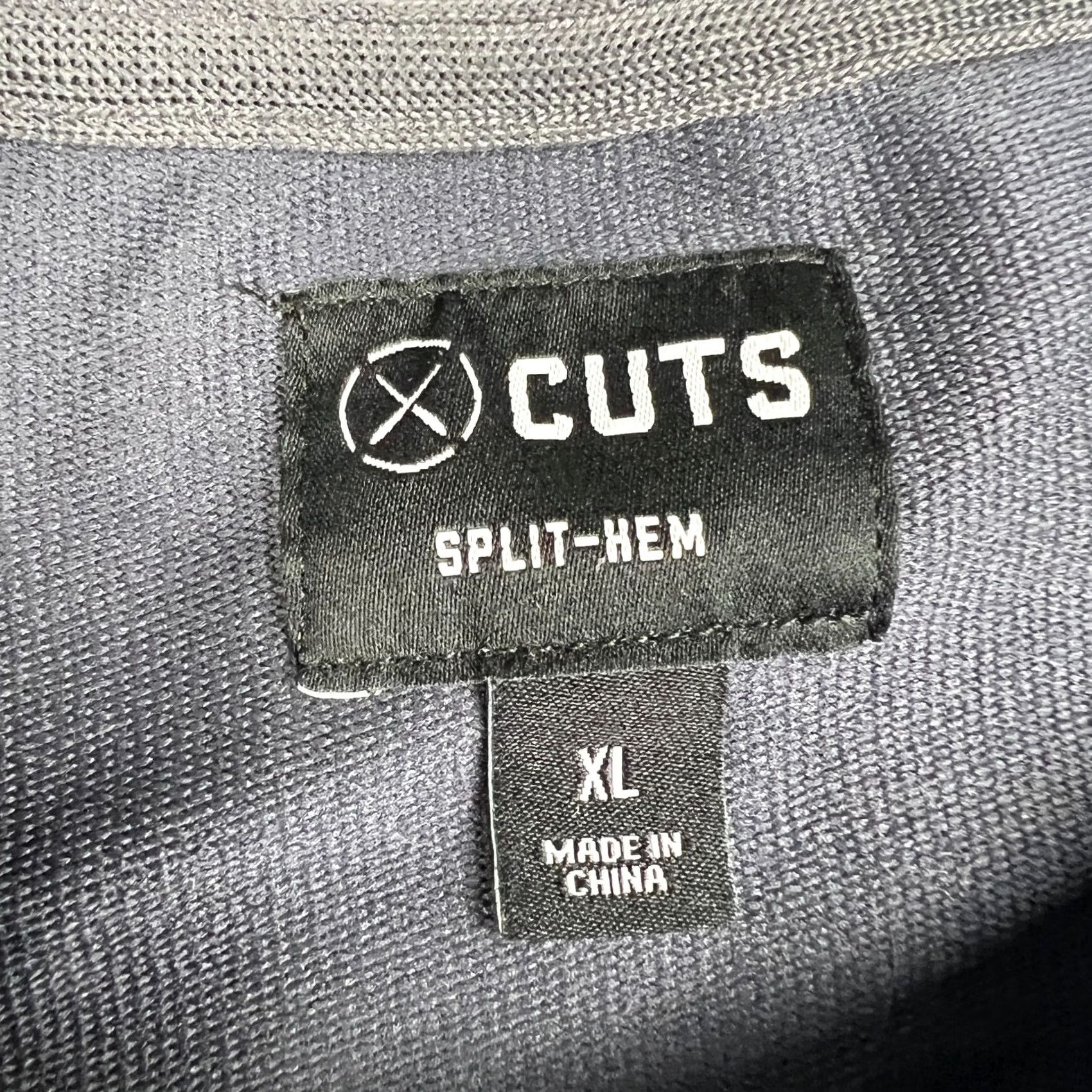 UES Clothing Cuts Clothing Shirt Mens XL Gray Hyperloop Split Hem Sweatshirt Pullover Crew Grey Active Size US XL / EU 56 / 4 - 3 Thumbnail