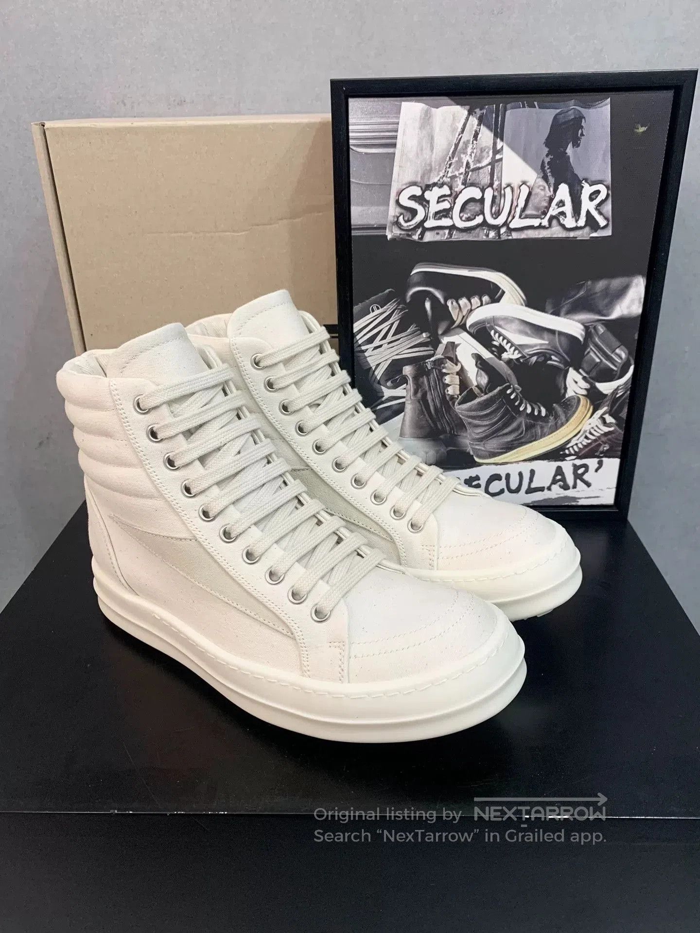 Rick Owens Rick Owens 24SS White High. Size US 5 / IT 35 - 3 Thumbnail