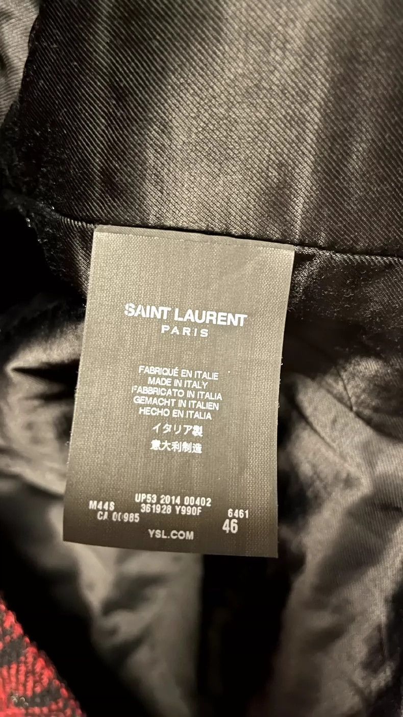 Saint Laurent Paris Saint Laurent Paris Plaid suede wool coat-2506 Size US S / EU 44-46 / 1 - 7 Thumbnail