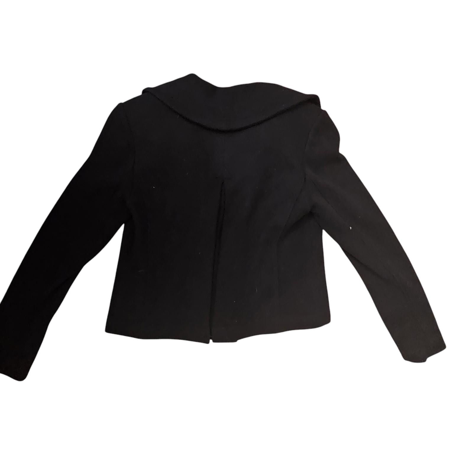 Designer International Concepts Black Double-Breasted Peacoat - SZ M Size M / US 6-8 / IT 42-44 - 2 Thumbnail