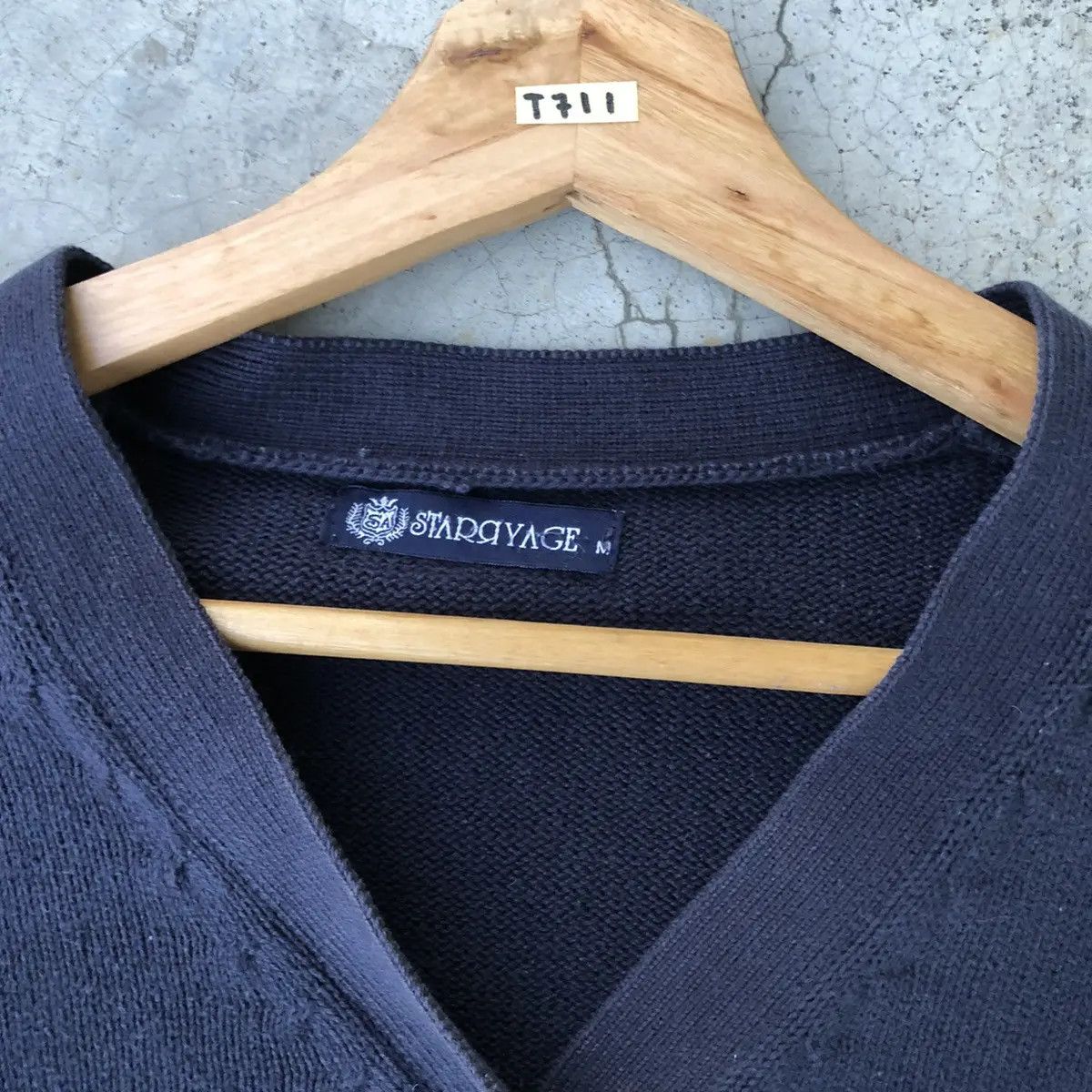 Designer × Japanese Brand 💥Starryage Cardigan Knitware Shag Saggy Plain Design Size S / US 4 / IT 40 - 6 Thumbnail