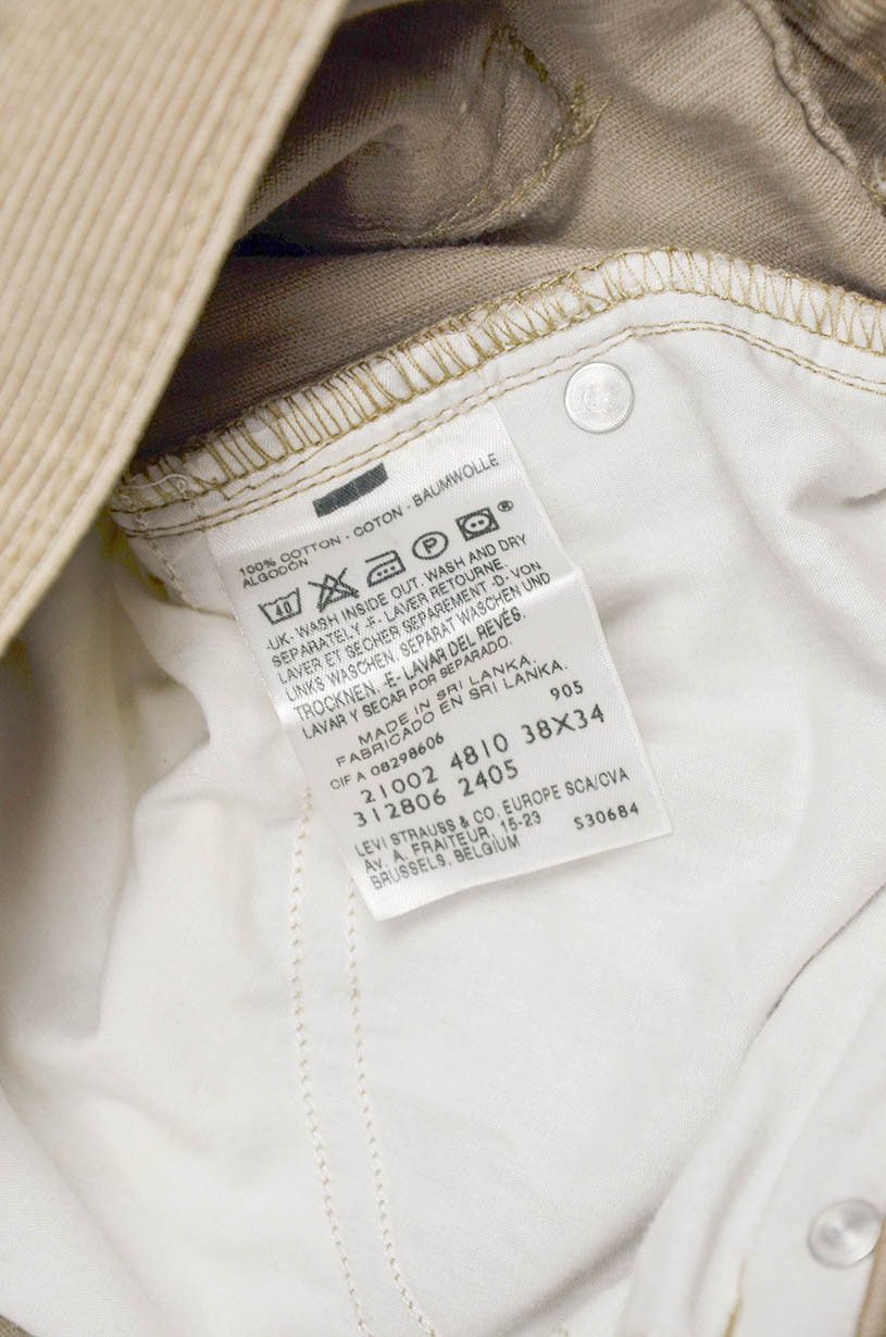 Levi's Levi’s Signature Beige Corduroy Pants – Straight Fit 33x34 Size US 33 - 6 Thumbnail