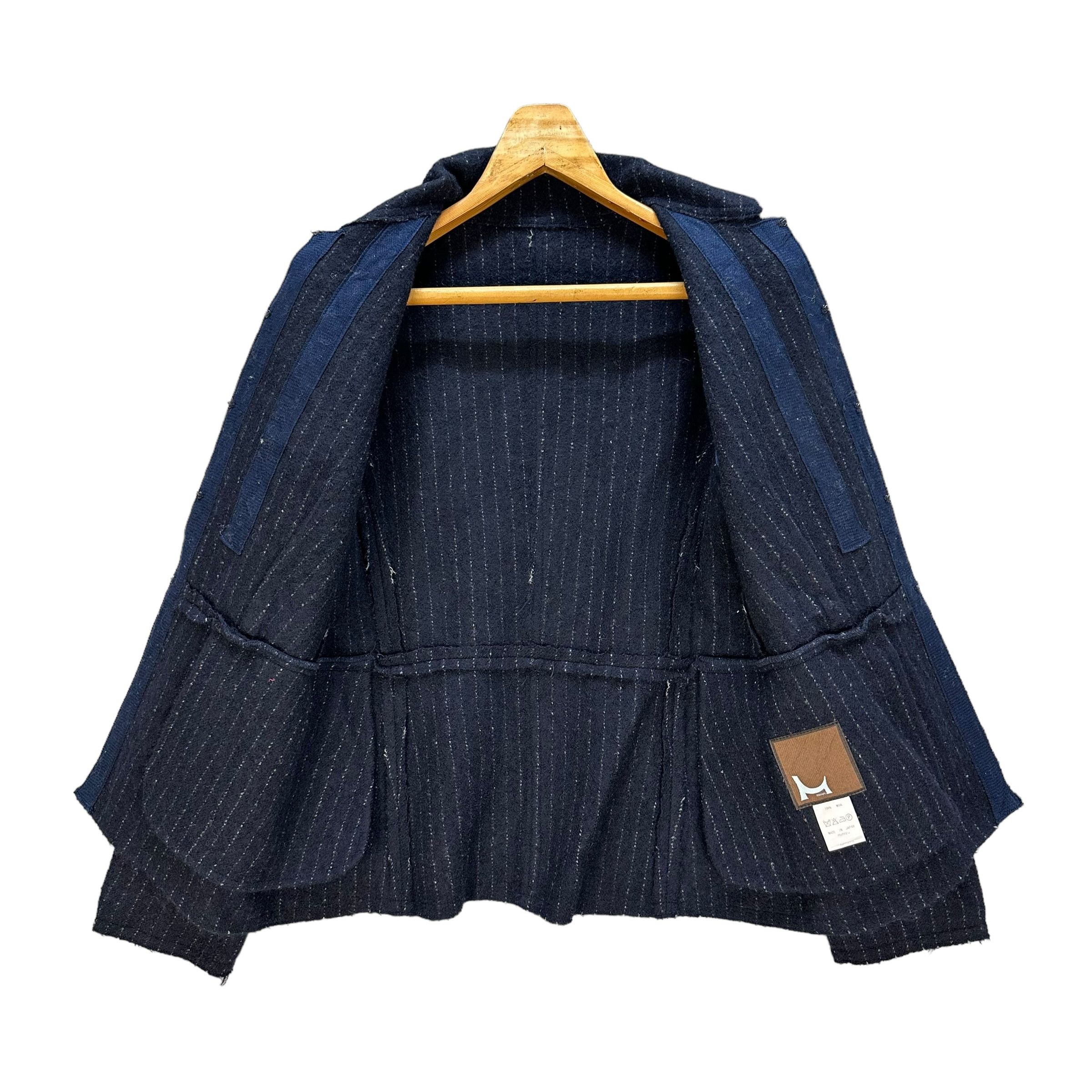 Japanese Brand MINIYU Striped Double Side Button Wool Jacket #A44-1037 Size S / US 4 / IT 40 - 6 Thumbnail