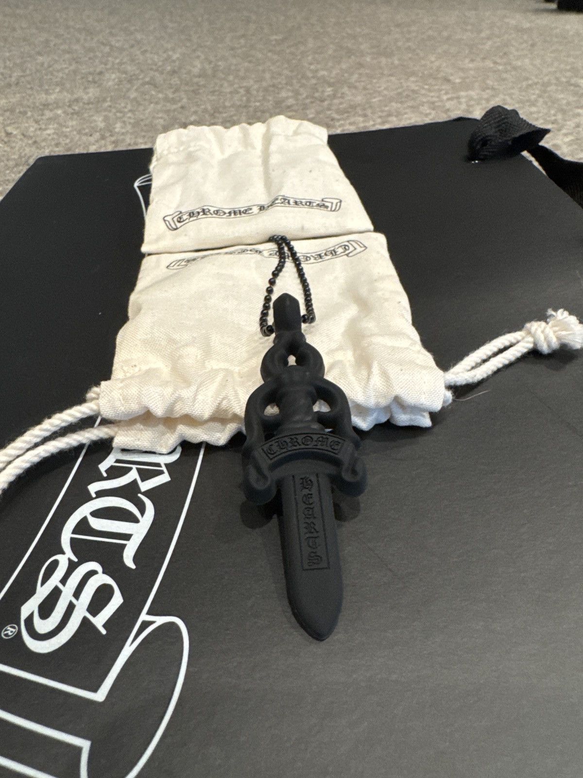 Chrome Hearts Chrome Hearts Plastic Black Dagger Pendant Necklace Size ONE SIZE - 2 Thumbnail