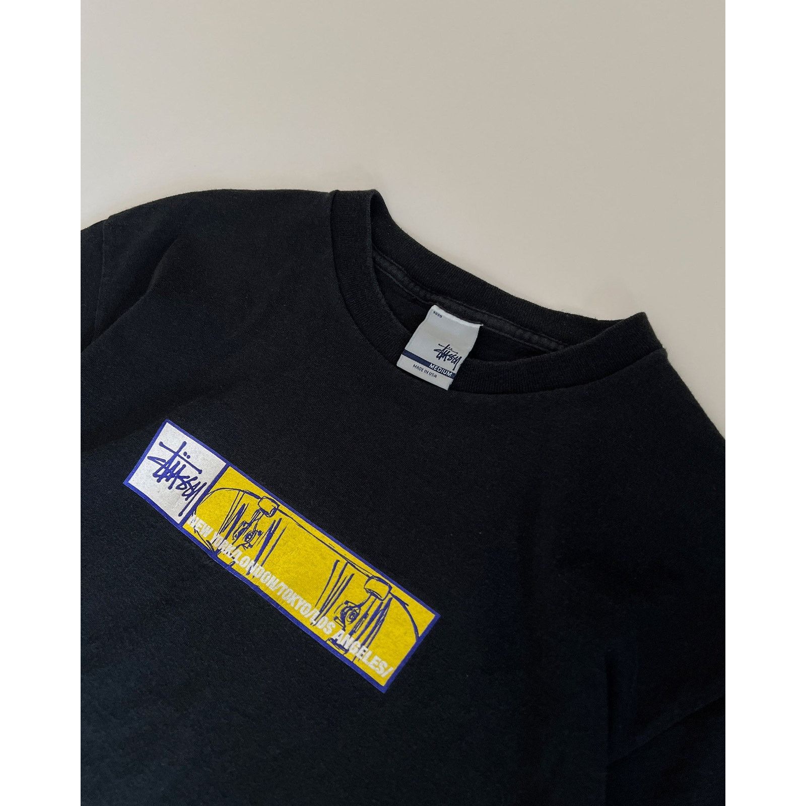 Stussy 2000s Stüssy Black Skateboard T-Shirt Size US M / EU 48-50 / 2 - 3 Thumbnail