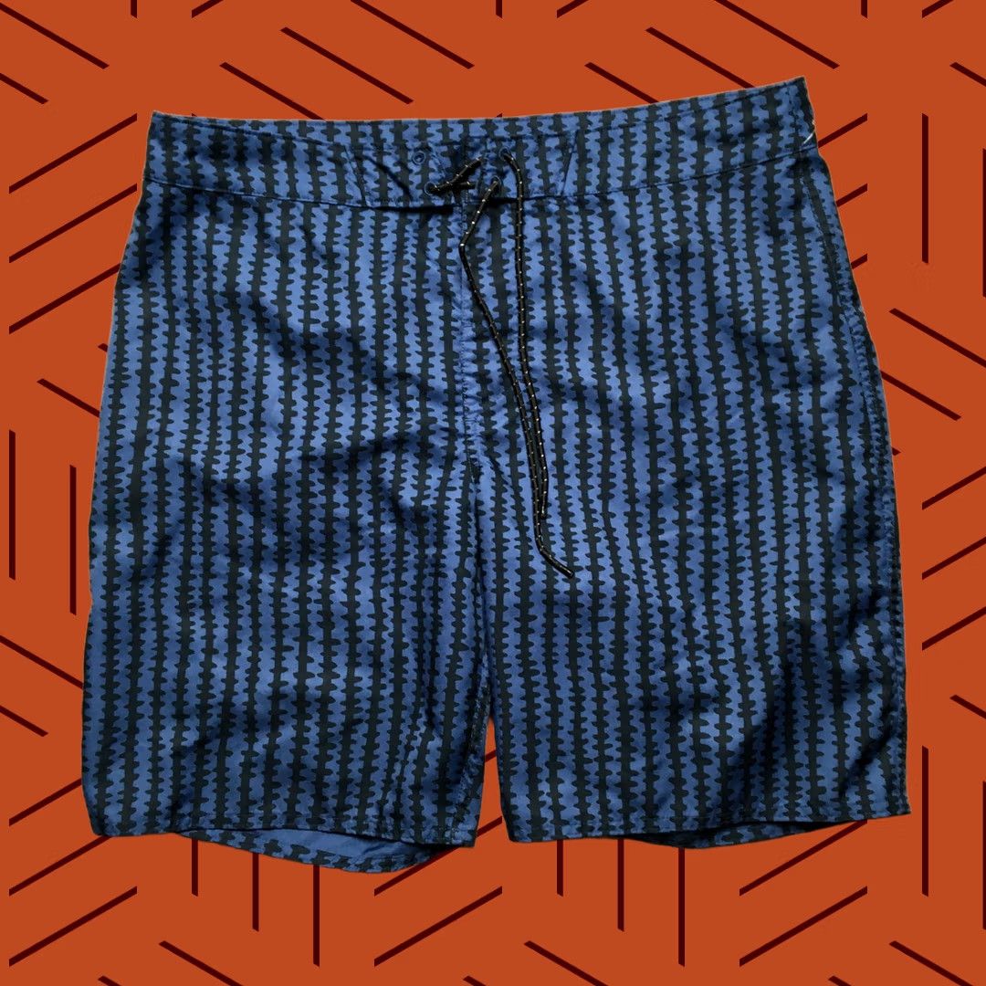 Outerknown Outerknown Board Shorts Mens 34 Blue Geometric Pattern Swim Trunk Recycled Polyester Beach Surf Quick Dry Lightweight Size US 34 / EU 50 - 1 Thumbnail
