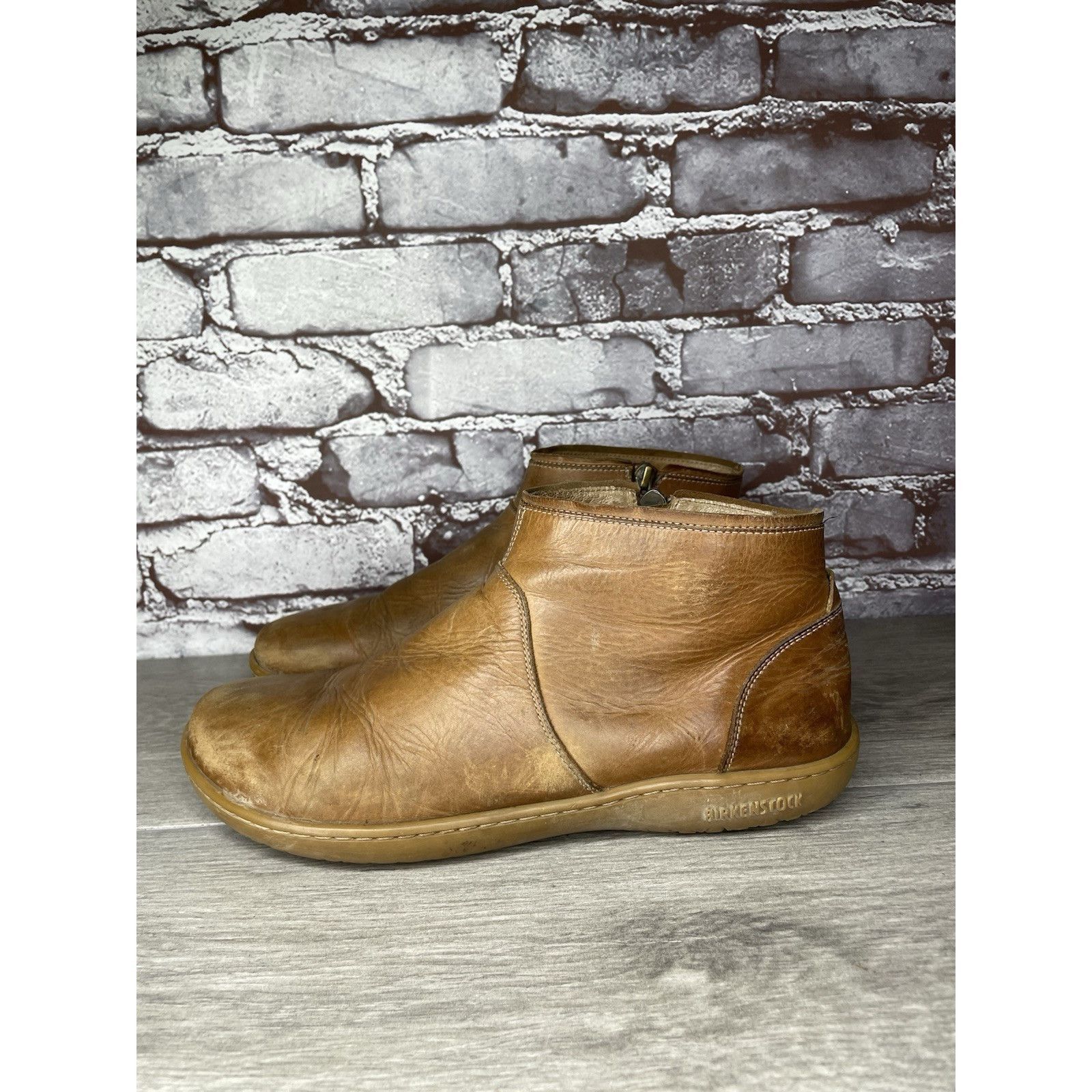 Birkenstock Birkenstock Boots Brown Leather Ankle Zip Comfort Walking Sh Size US 9.5 / IT 39.5 - 21 Thumbnail