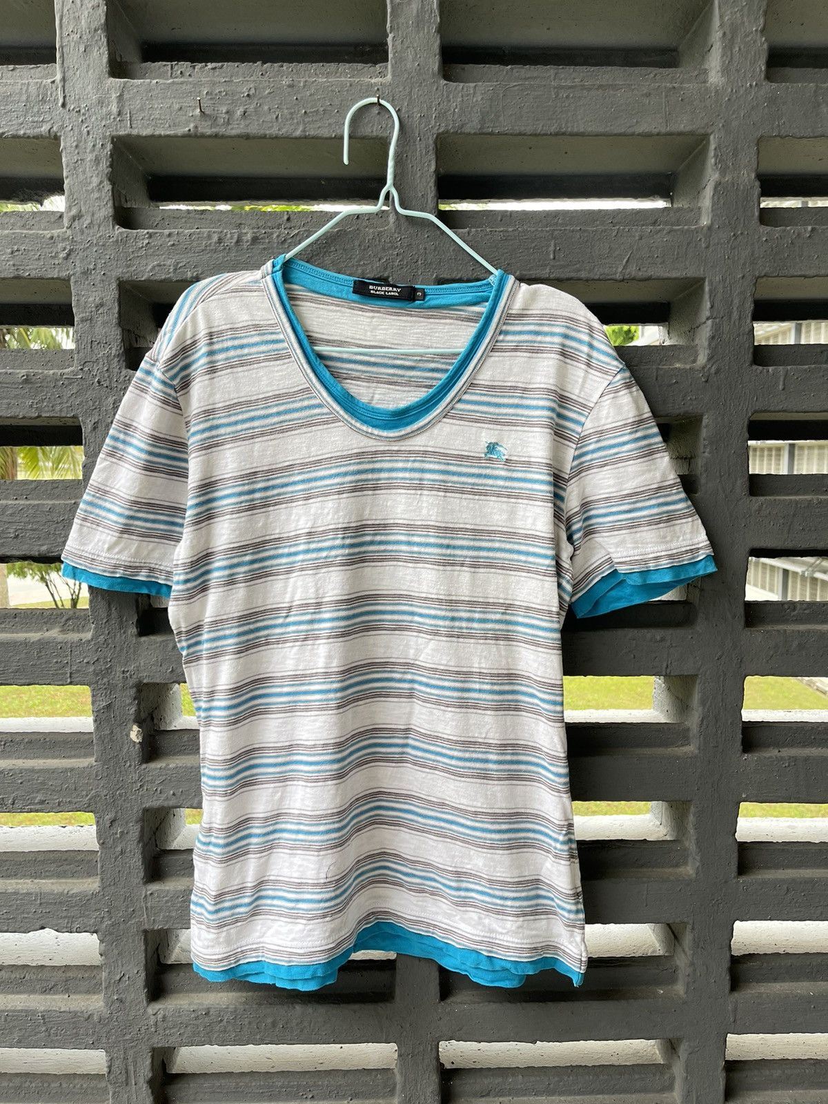 Burberry × Designer Burberry Torridge Stripe t-shirt 📸 Size US M / EU 48-50 / 2 - 1 Thumbnail