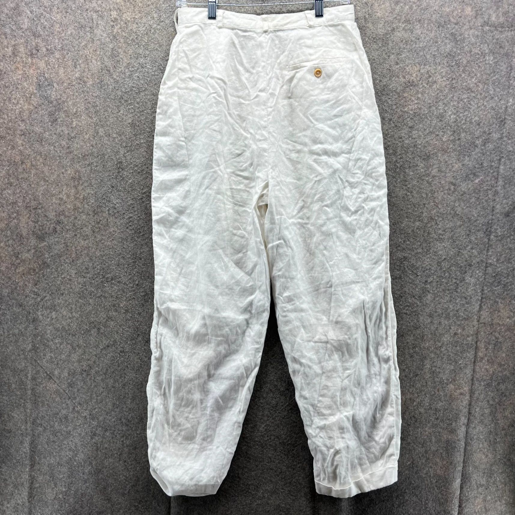 Ralph Lauren Lauren Ralph Lauren Dress Pants Women 10 White Linen Straight Hidden Pockets Solid 10 Womens Pants Brown? Size 32" / US 10 / IT 46 - 2 Thumbnail
