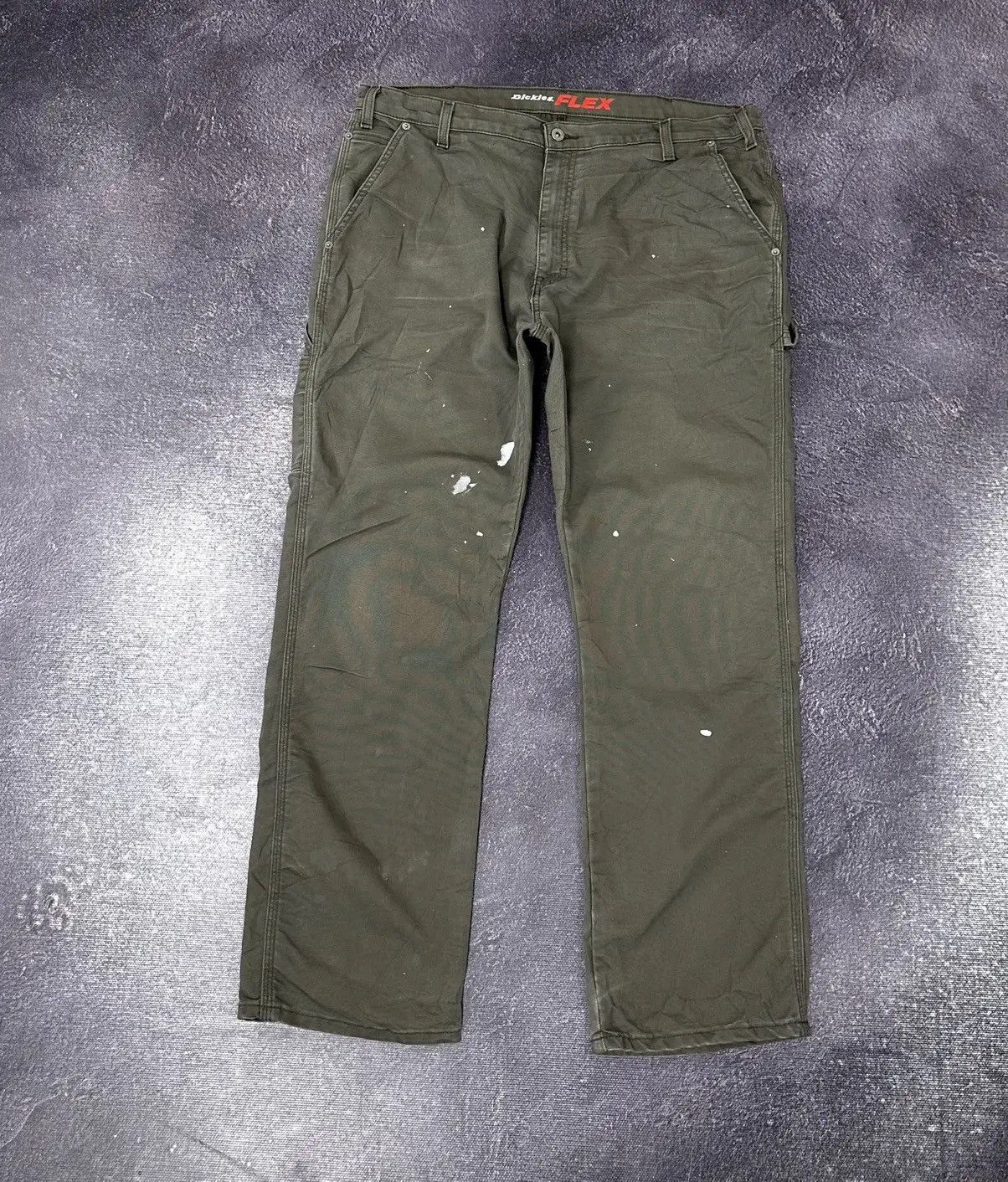 Dickies × Vintage Vintage Dickies USA Olive Work Hype Carpenter Pants Size US 40 / EU 56 - 2 Thumbnail