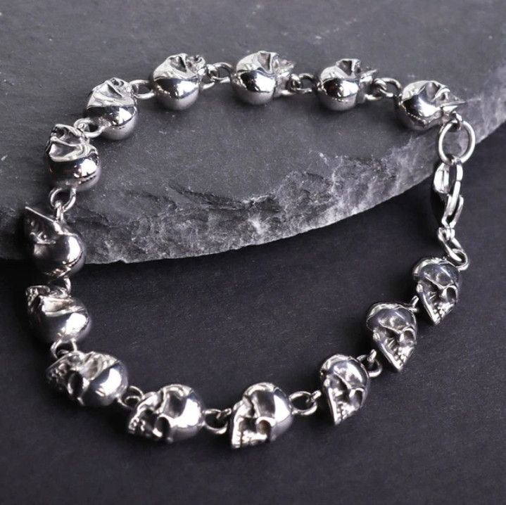 Japanese Brand × Vintage Vintage Gothic Skull Head Bracelets Size ONE SIZE - 5 Thumbnail
