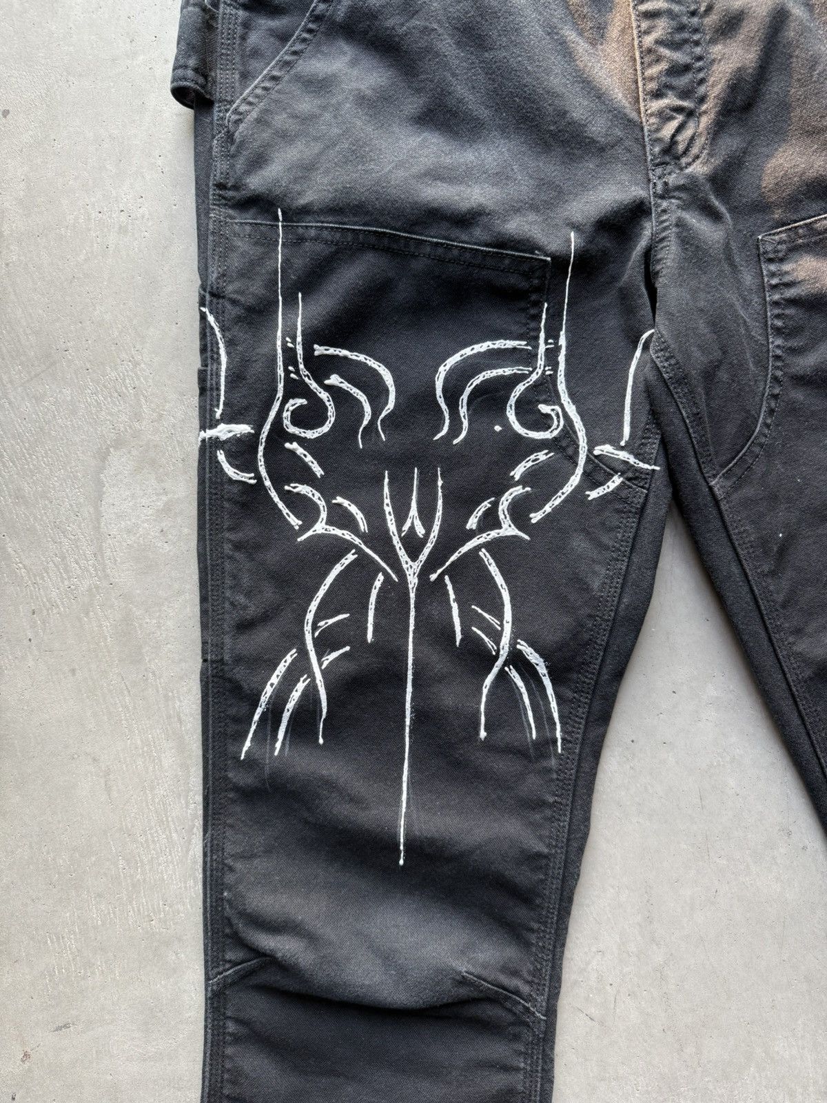 Carhartt × Vintage Vintage black carhartt straight leg carpenter tattoo pants Size US 32 / EU 48 - 2 Thumbnail