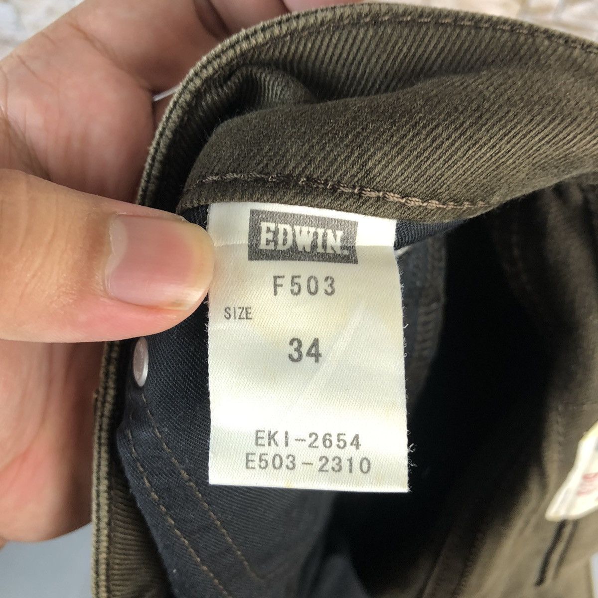 Edwin Edwin Dark Brown Casual Pants #A967 Size US 34 / EU 50 - 18 Thumbnail
