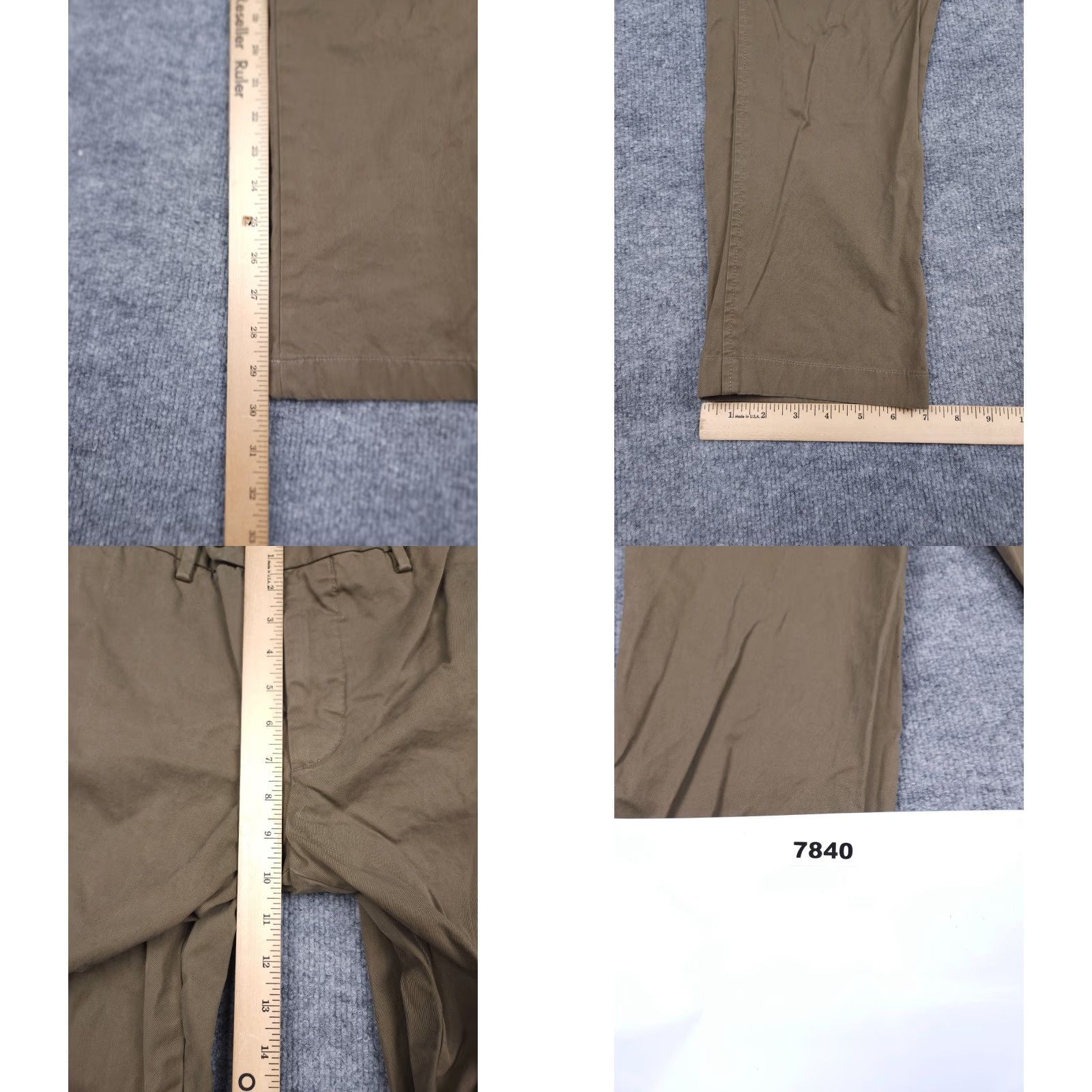 Sid Mashburn Sid Mashburn Mens Pants Chino Cotton Flat Front Brown 34 Regular Straight Inseam 30 Size 32 x 30 Size US 32 / EU 48 - 8 Thumbnail