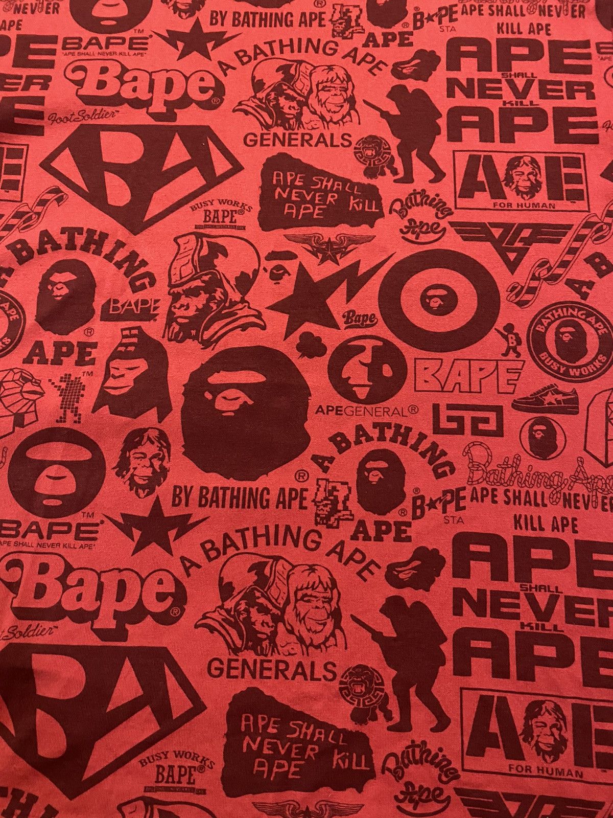 Bape Bape All Over Print T-shirt Size US M / EU 48-50 / 2 - 9 Thumbnail