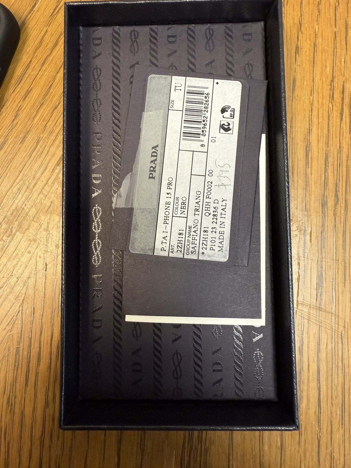 Prada Prada Saffiano leather cover for iPhone 15 Pro Size ONE SIZE - 3 Thumbnail