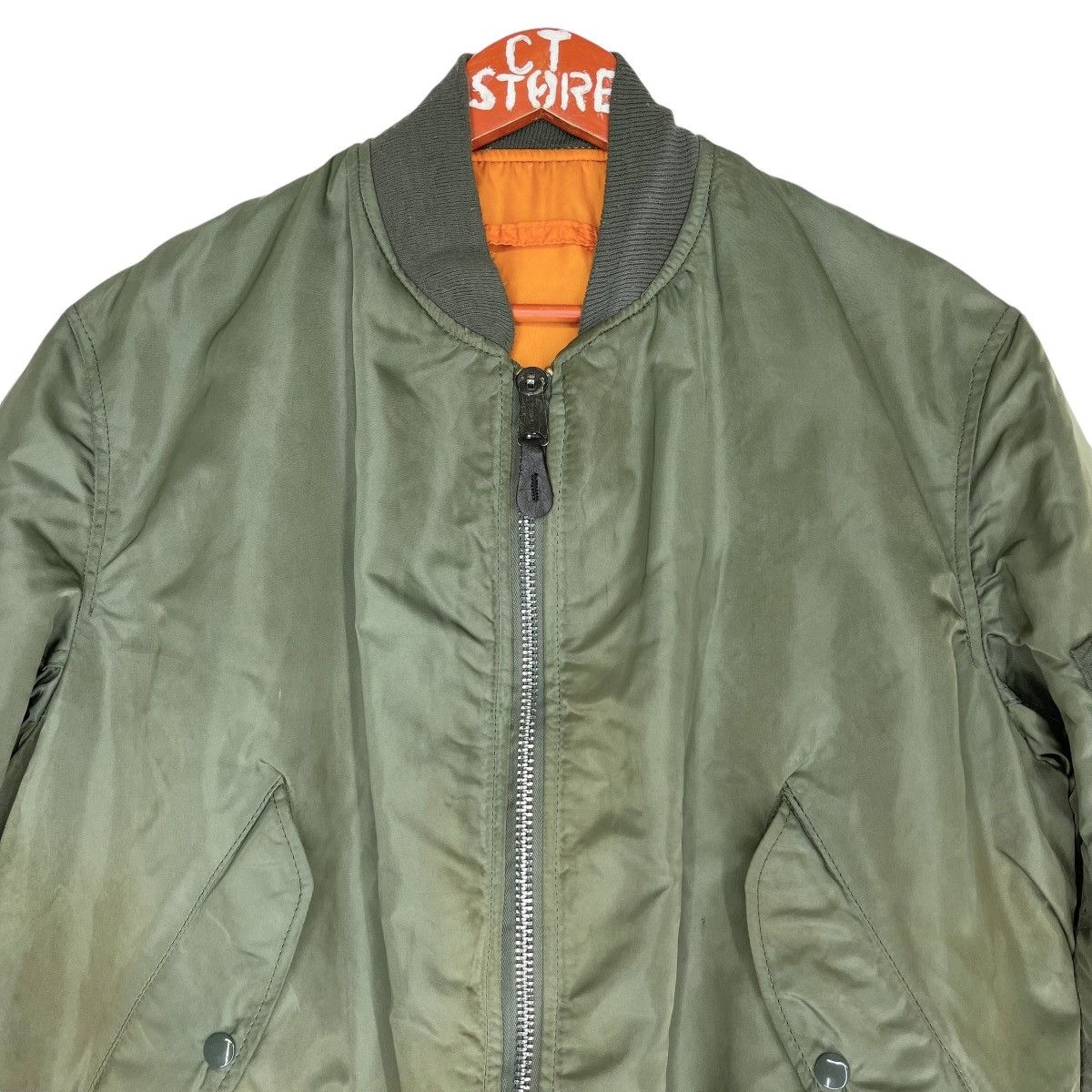 Alpha Industries 90s USA Alpha Industries Ma-1 Flight Jacket Reversible Size US XL / EU 56 / 4 - 4 Thumbnail