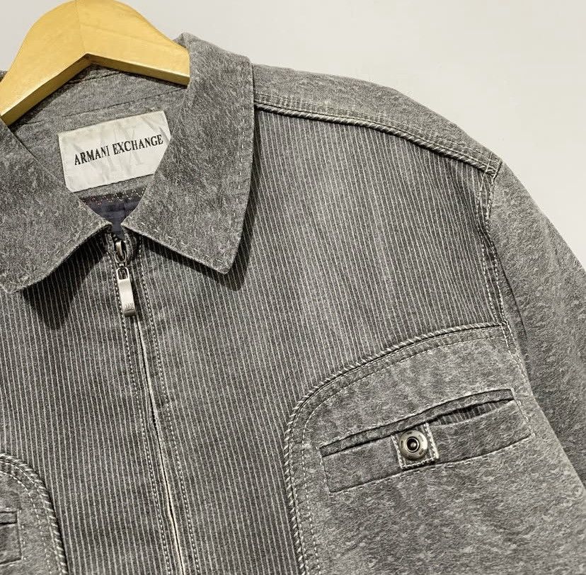Armani Exchange Armani Exchange Vintage Wool Leather Jacket Size US L / EU 52-54 / 3 - 8 Thumbnail