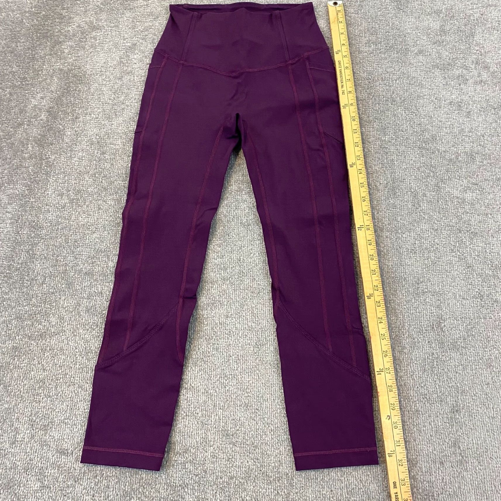 Lululemon Lululemon All The Right Places Pant II Leggings Capris Womens 4 Purple Logo Athletic Wear, Regular, 23.5 Inseam Size 27" / US 4 / IT 40 - 6 Thumbnail