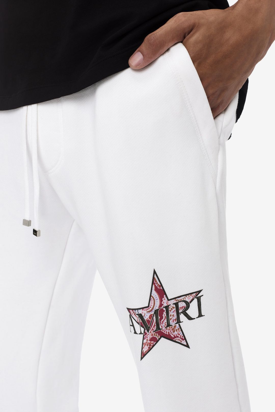 Amiri o1y0525 Logo Jogger & Sweatpant in White Size US 32 / EU 48 - 3 Thumbnail