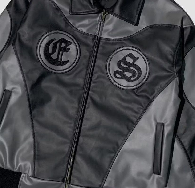 Other Leather jacket tursty black gray streetwear Size US XL / EU 56 / 4 - 3 Thumbnail