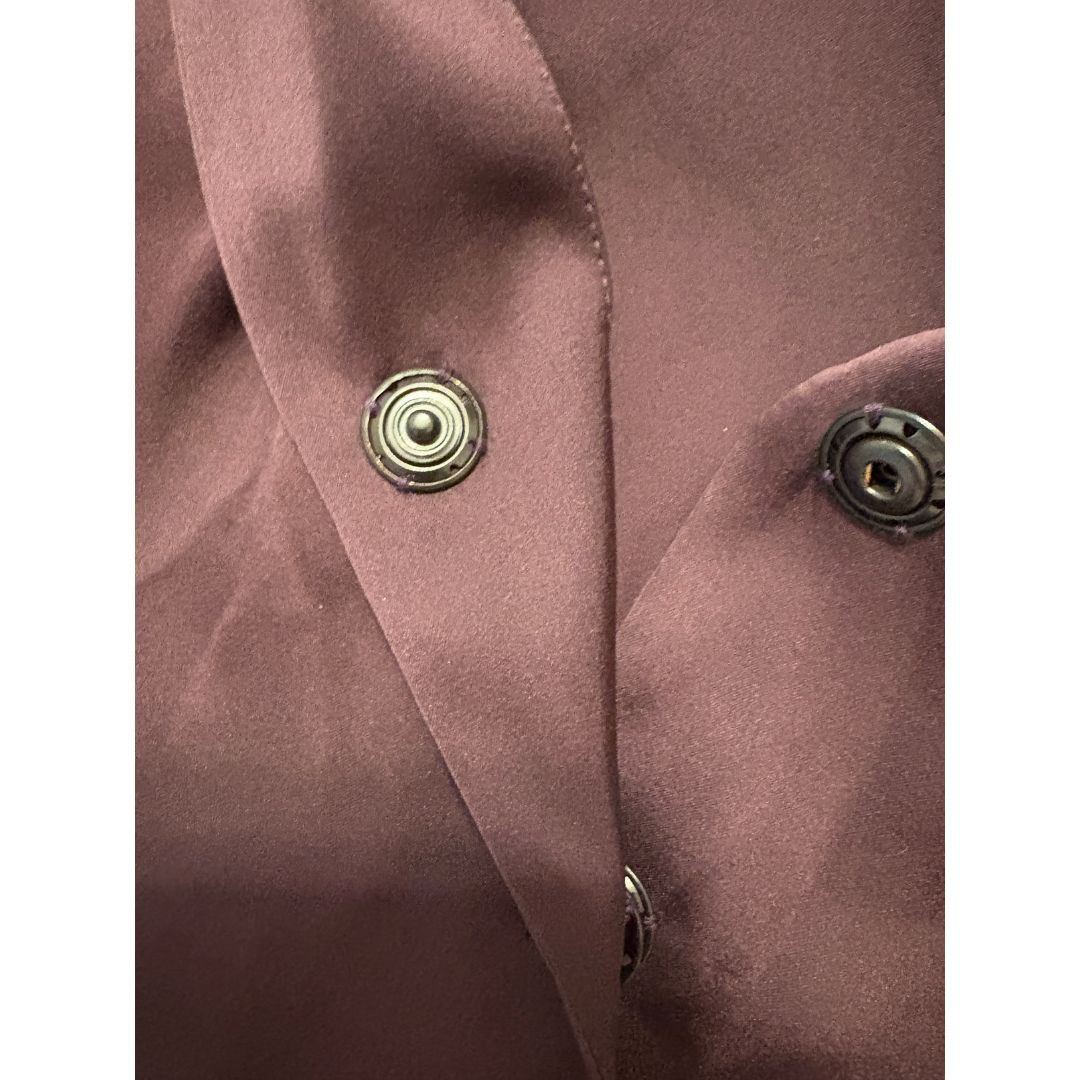 Bottega Veneta Bottega Veneta Silk V-Neck Button-Up Top in Burgundy Size M / US 6-8 / IT 42-44 - 5 Thumbnail