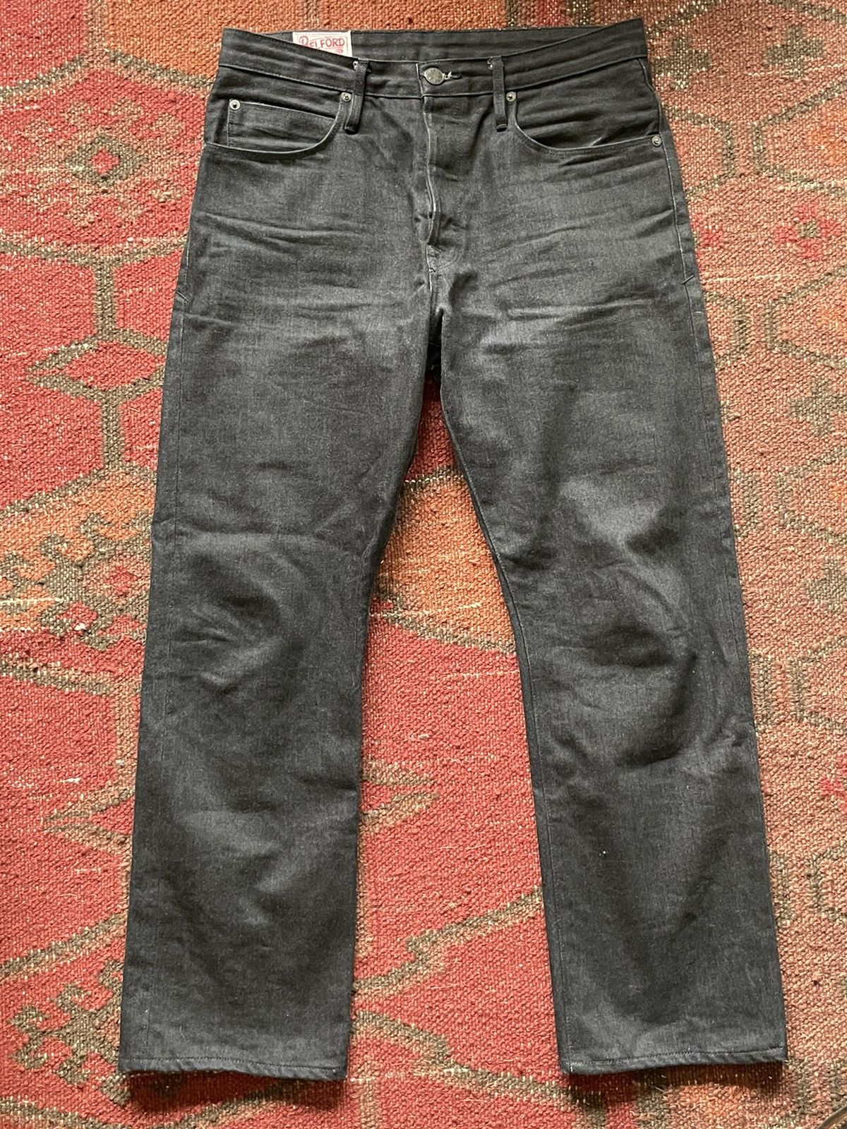 image of Freenote Belford Straight 14.25Oz Black Grey Denim, Men's (Size 31)